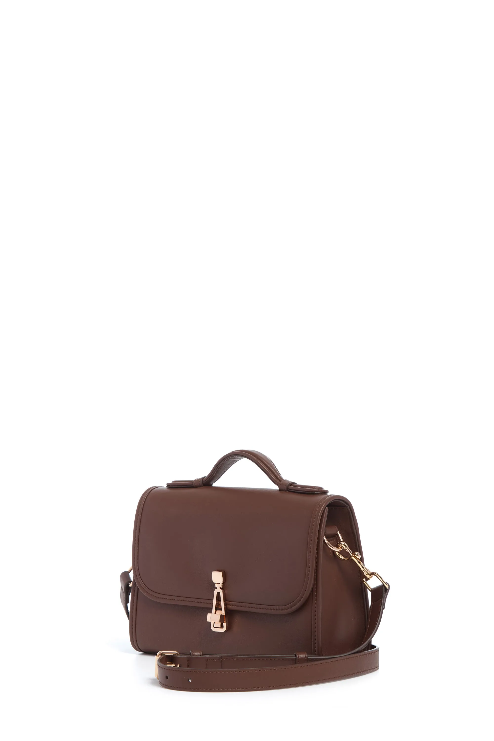 Small Leonora Flap Bag in Chocolate Leather sold by Gabriela Hearst product image thumbnail 2