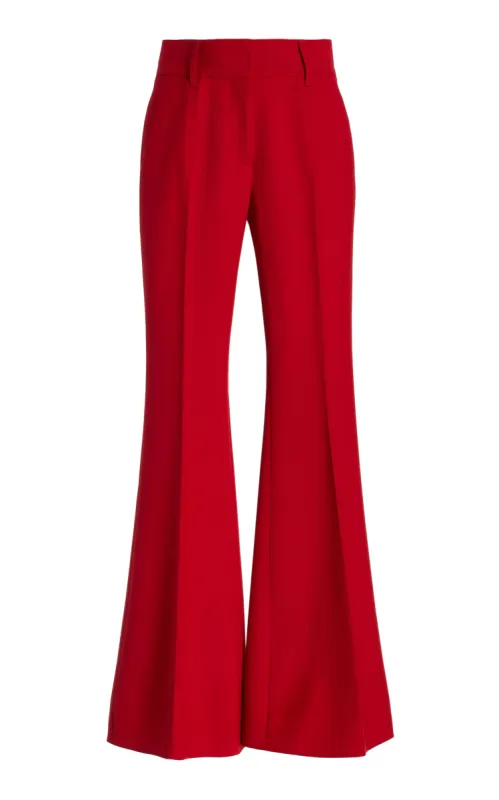 Rhein Pant in Scarlet Red Sportswear Wool sold by Gabriela Hearst