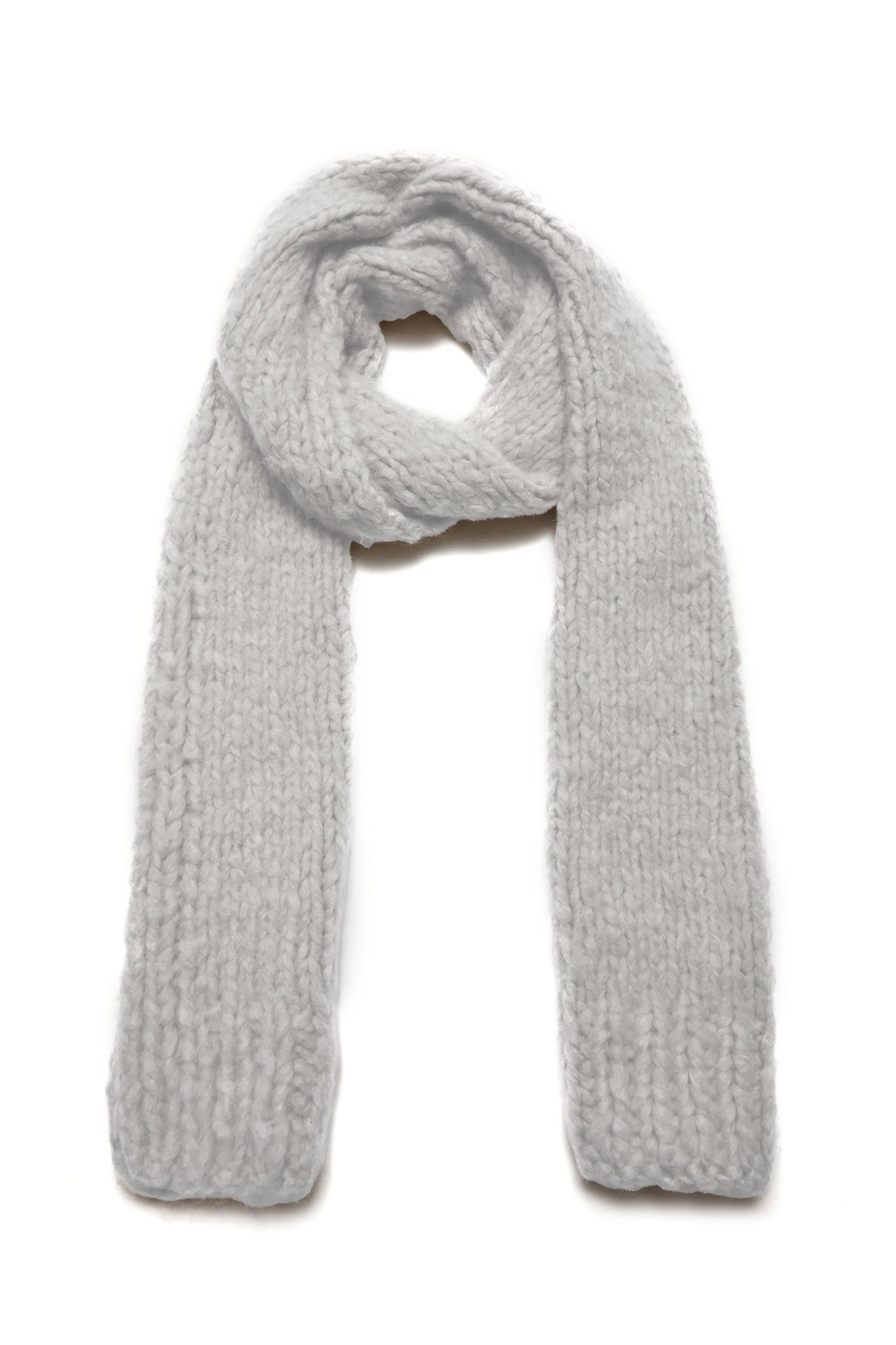 Pyke Knit Scarf in Heather Grey Welfat Cashmere sold by Gabriela Hearst product image thumbnail 2