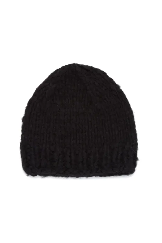 Pacino Knit Hat in Black Welfat Cashmere sold by Gabriela Hearst