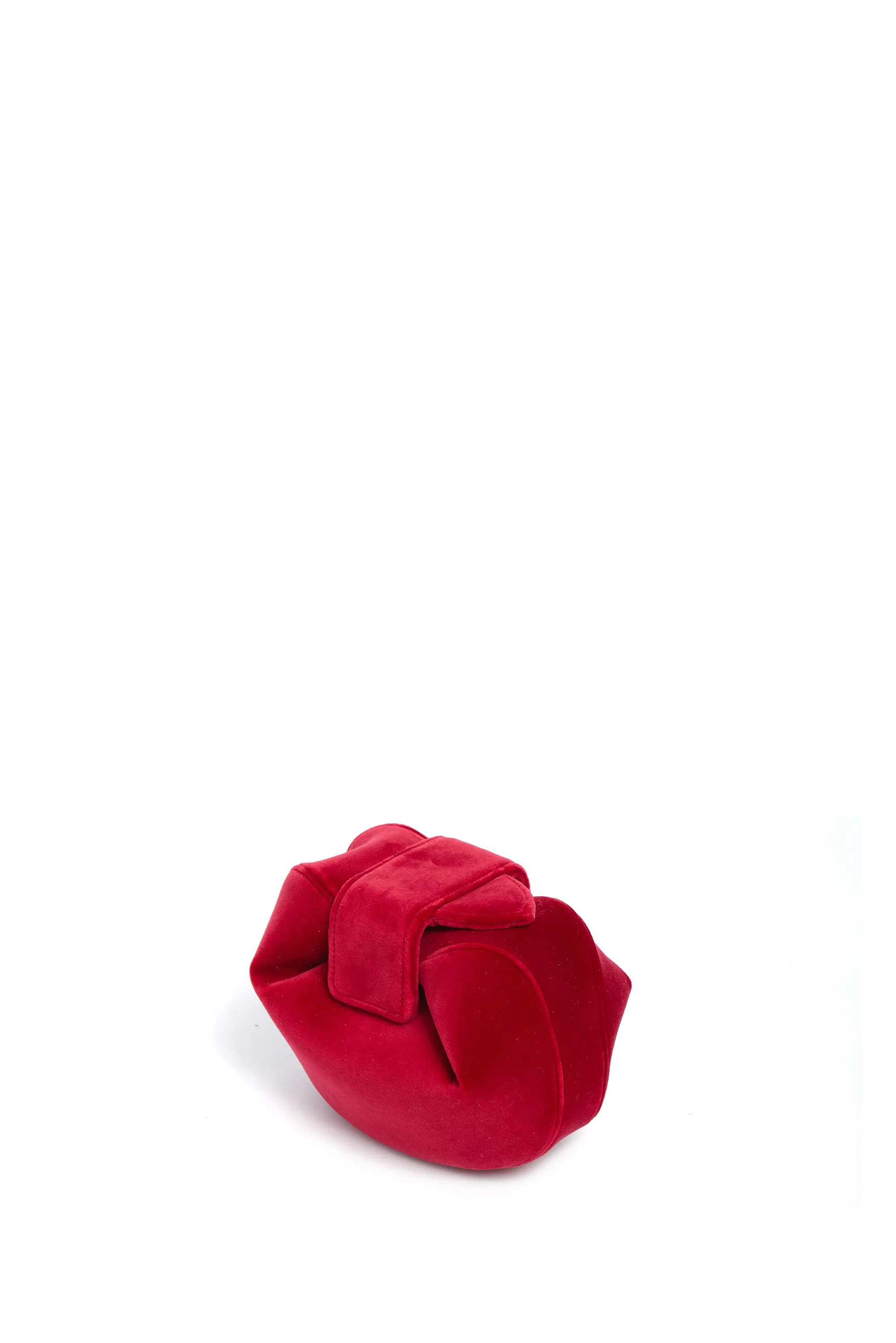 Soft Demi Clutch in Scarlet Red Cotton Velvet sold by Gabriela Hearst product image thumbnail 3