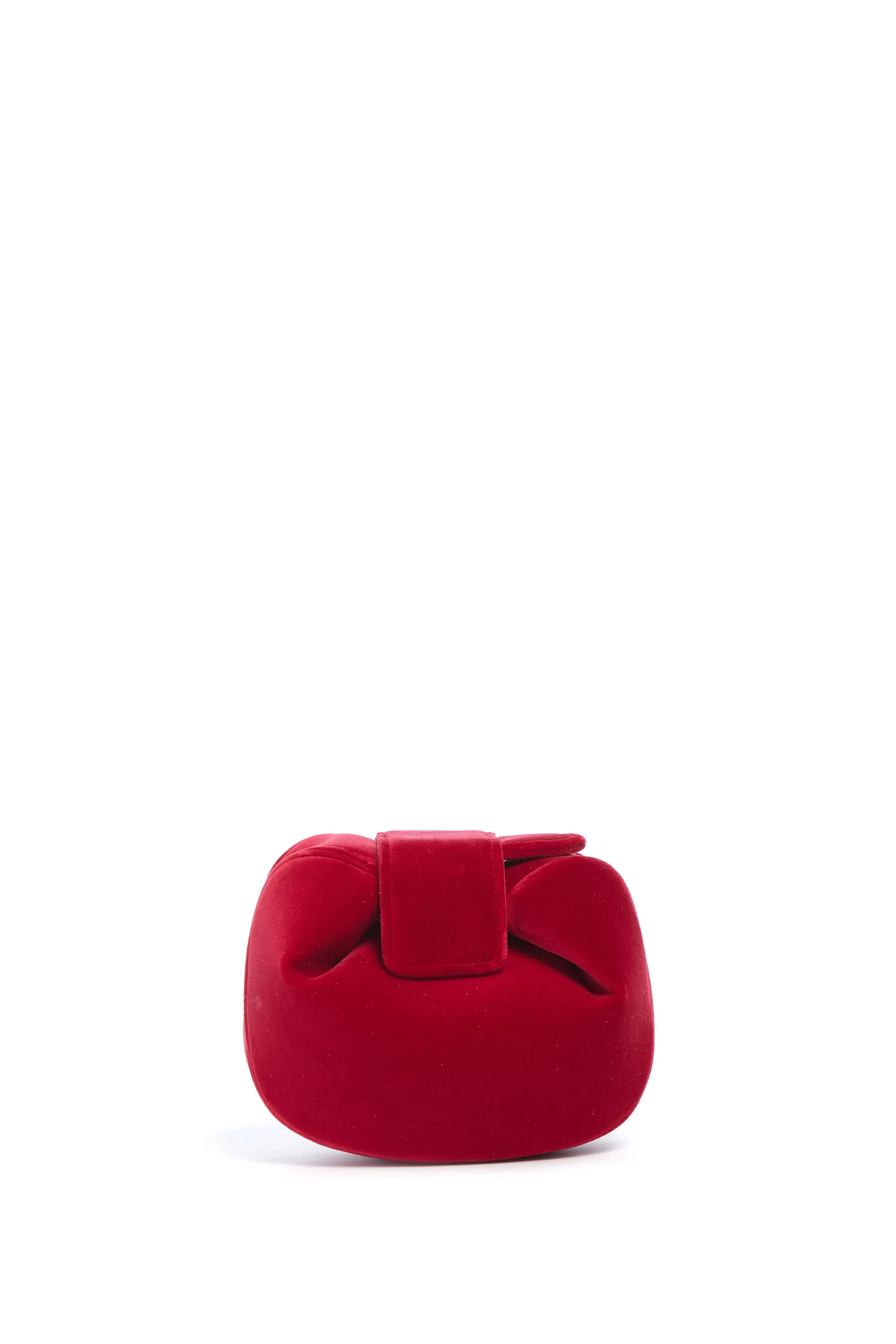 Soft Demi Clutch in Scarlet Red Cotton Velvet sold by Gabriela Hearst product image thumbnail 2