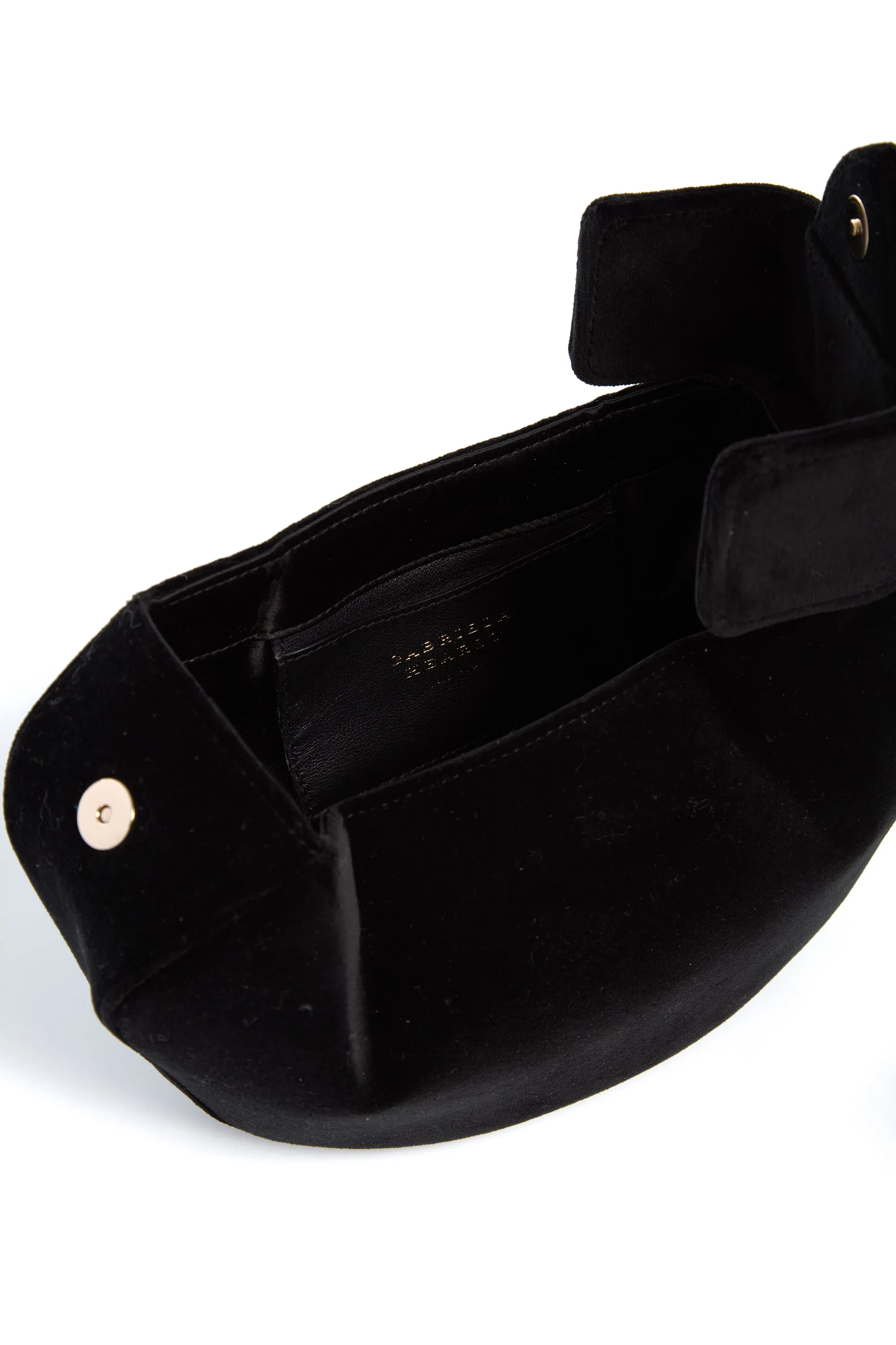 Soft Demi Clutch in Black Cotton Velvet sold by Gabriela Hearst product image thumbnail 4
