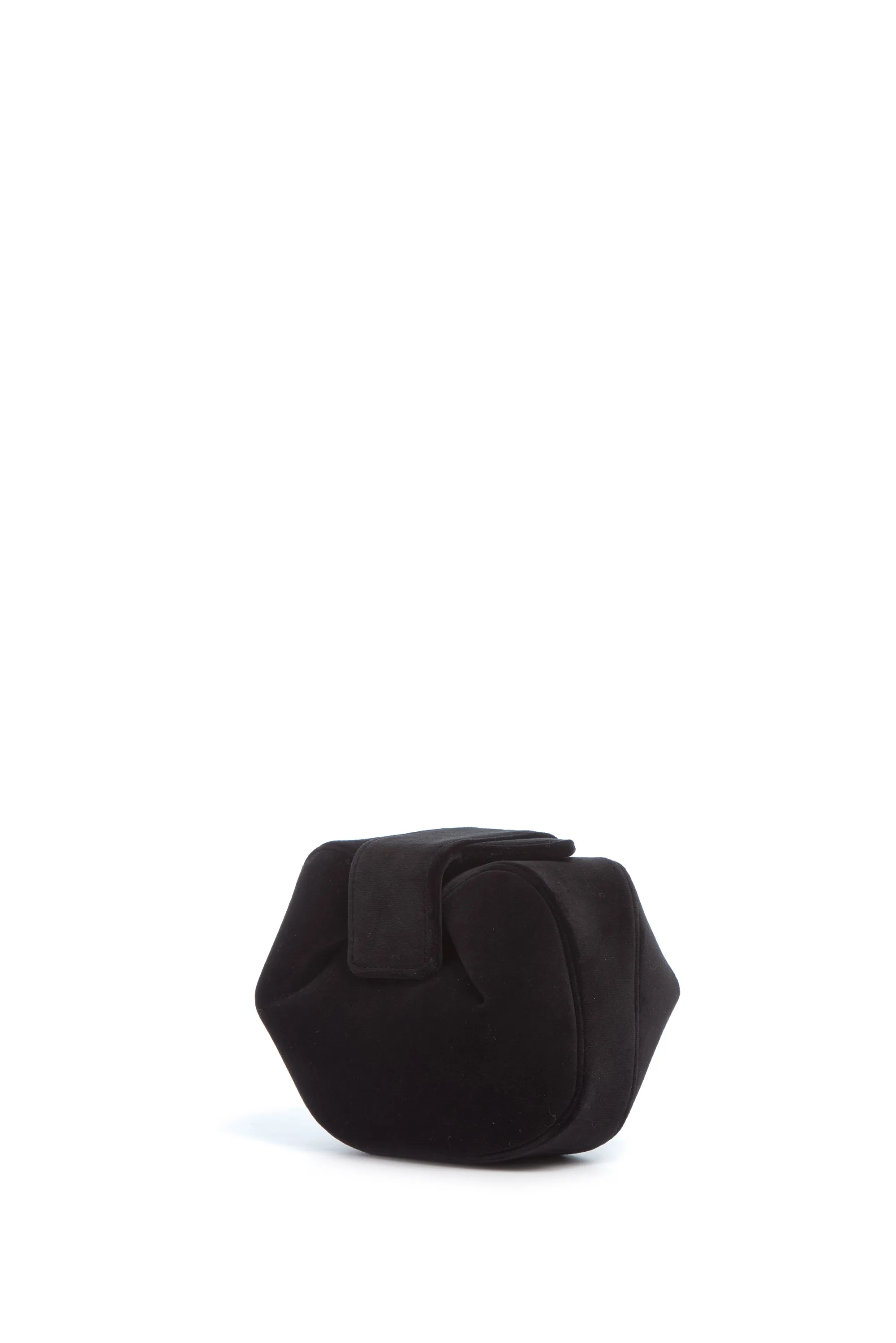 Soft Demi Clutch in Black Cotton Velvet sold by Gabriela Hearst