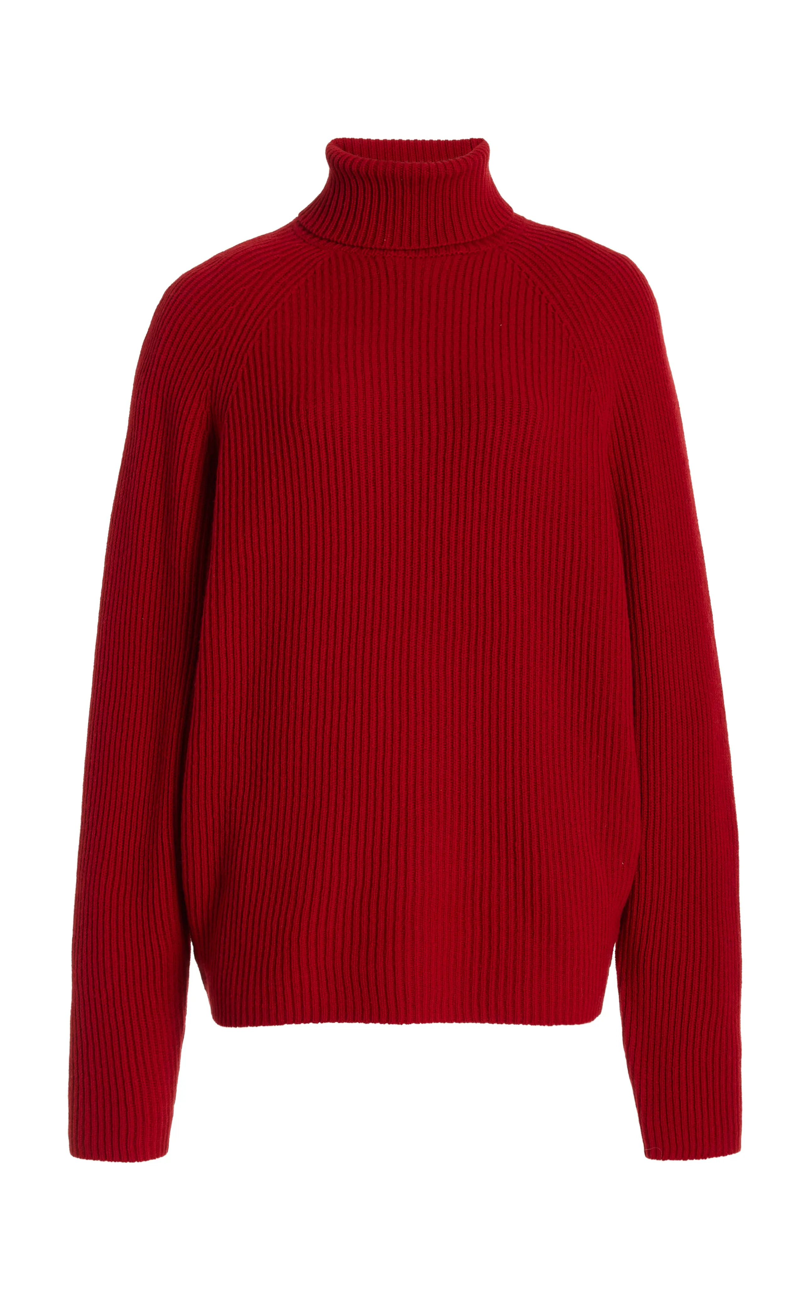 Wigman Knit Turtleneck Sweater in Scarlet Red Cashmere sold by Gabriela Hearst