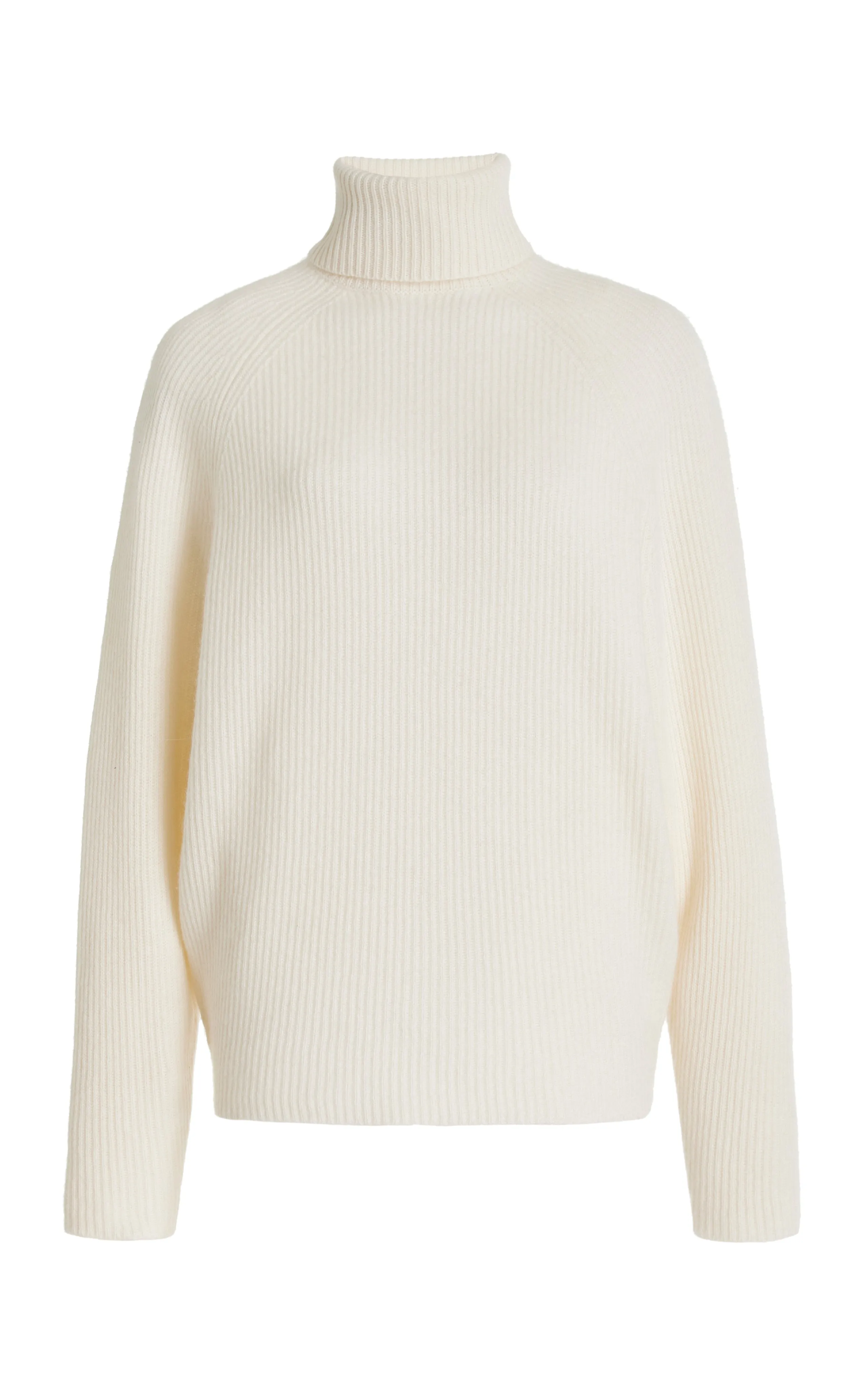 Wigman Knit Turtleneck Sweater in Ivory Cashmere sold by Gabriela Hearst