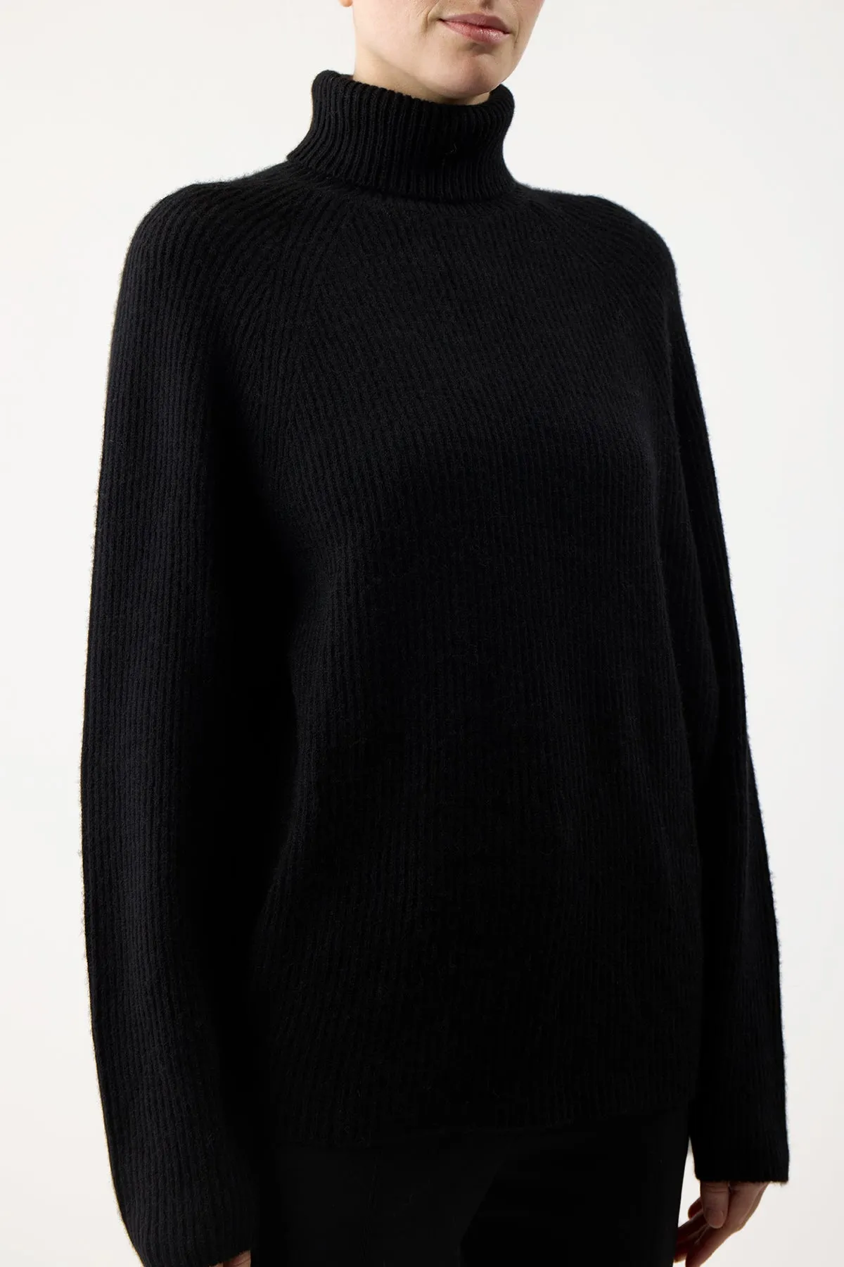 Wigman Knit Turtleneck Sweater in Black Cashmere sold by Gabriela Hearst product image thumbnail 5