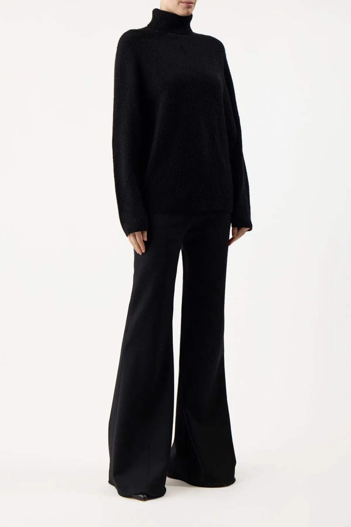 Wigman Knit Turtleneck Sweater in Black Cashmere sold by Gabriela Hearst product image thumbnail 3