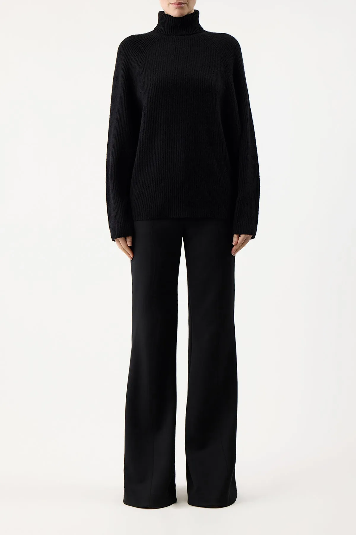 Wigman Knit Turtleneck Sweater in Black Cashmere sold by Gabriela Hearst product image thumbnail 2