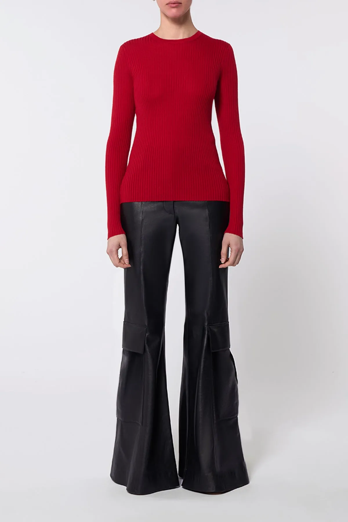 Browning Knit Sweater in Scarlet Red Cashmere Silk sold by Gabriela Hearst product image thumbnail 2