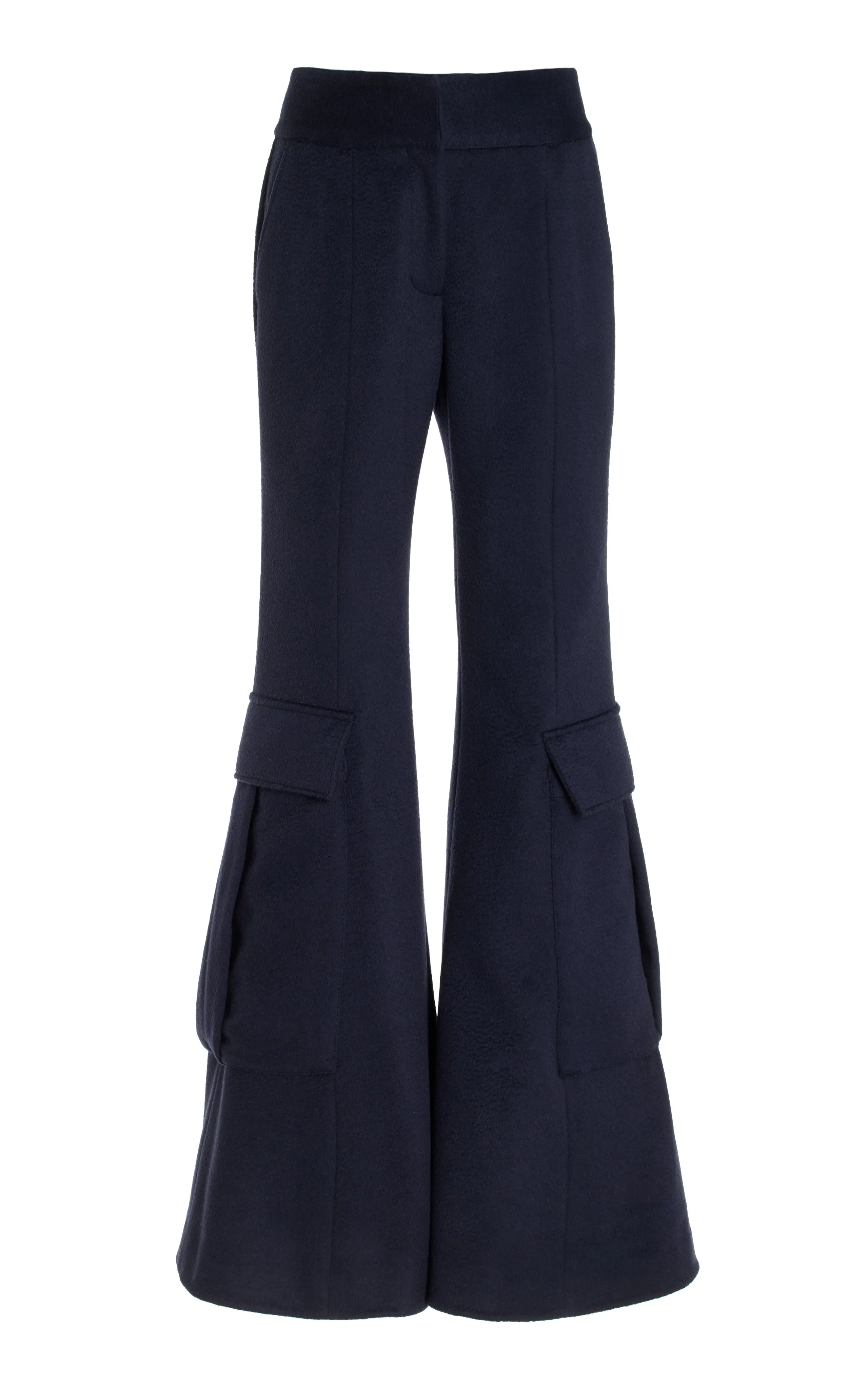Bate Cargo Pant in Dark Navy Cashmere sold by Gabriela Hearst
