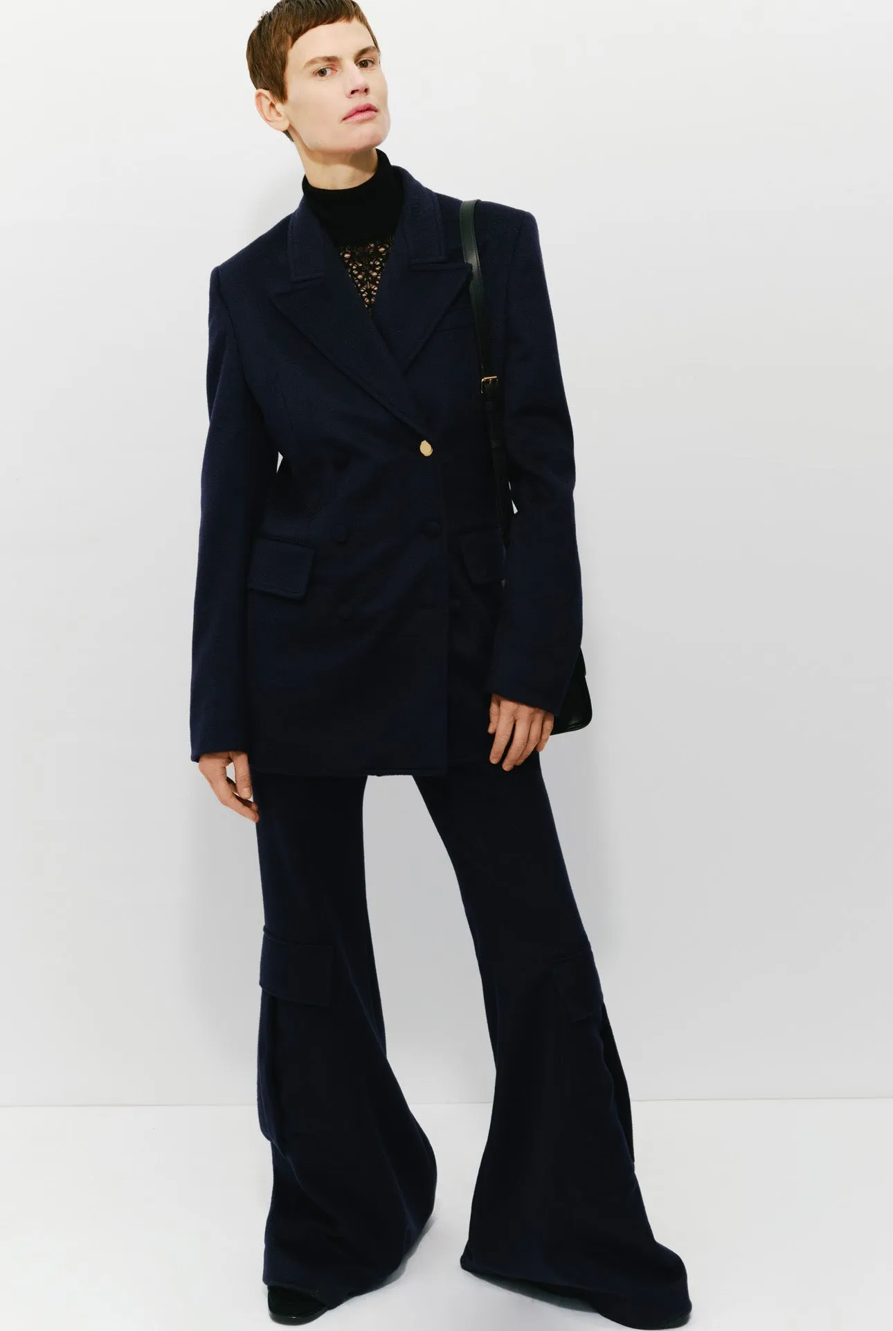 Bate Cargo Pant in Dark Navy Cashmere sold by Gabriela Hearst product image thumbnail 4