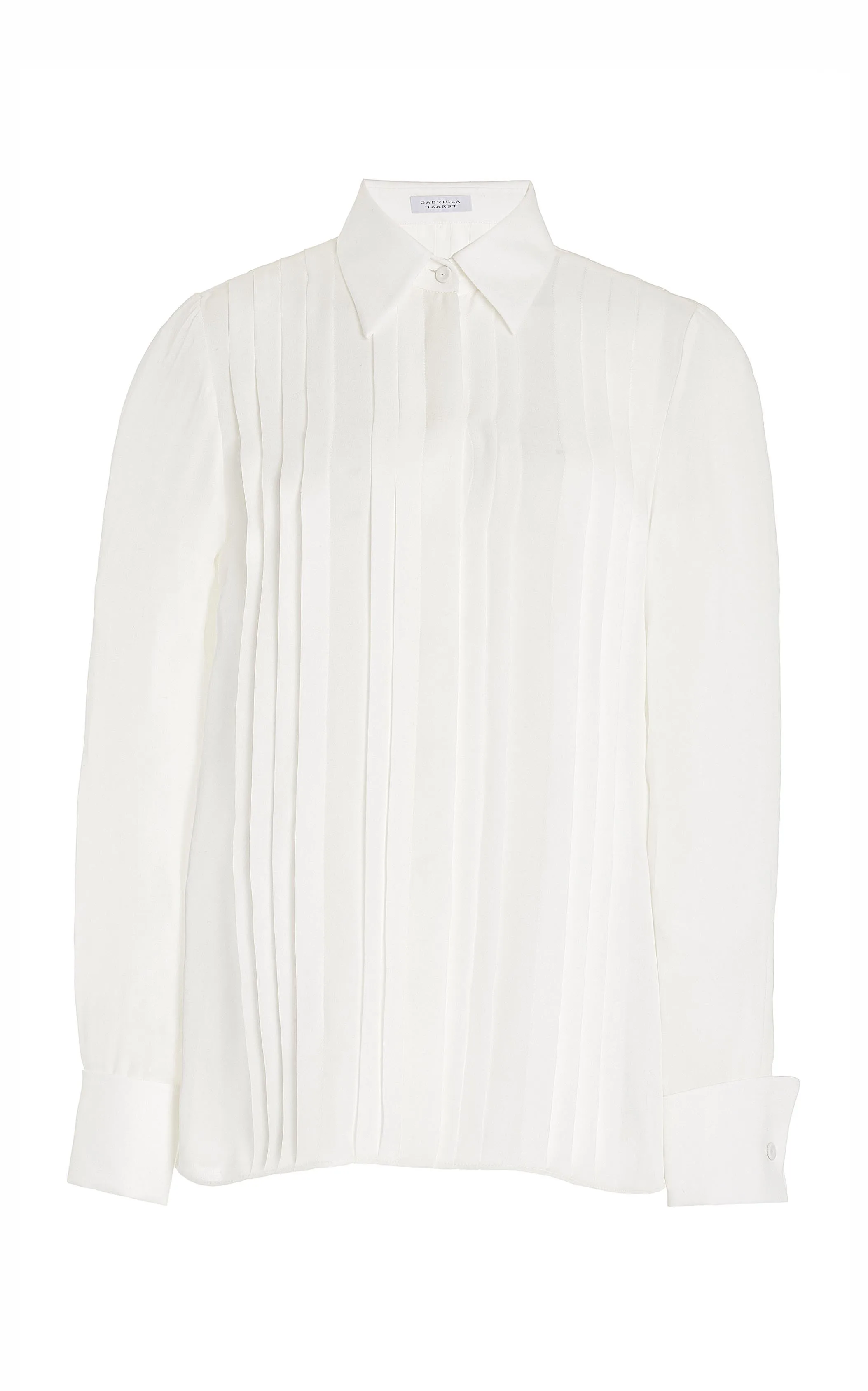Aime Shirt in Ivory Silk Georgette Twill sold by Gabriela Hearst