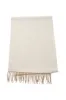 Blaine Fringe Scarf in Ivory Melange Silk Cashmere sold by Gabriela Hearst