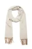 Blaine Fringe Scarf in Ivory Melange Silk Cashmere sold by Gabriela Hearst