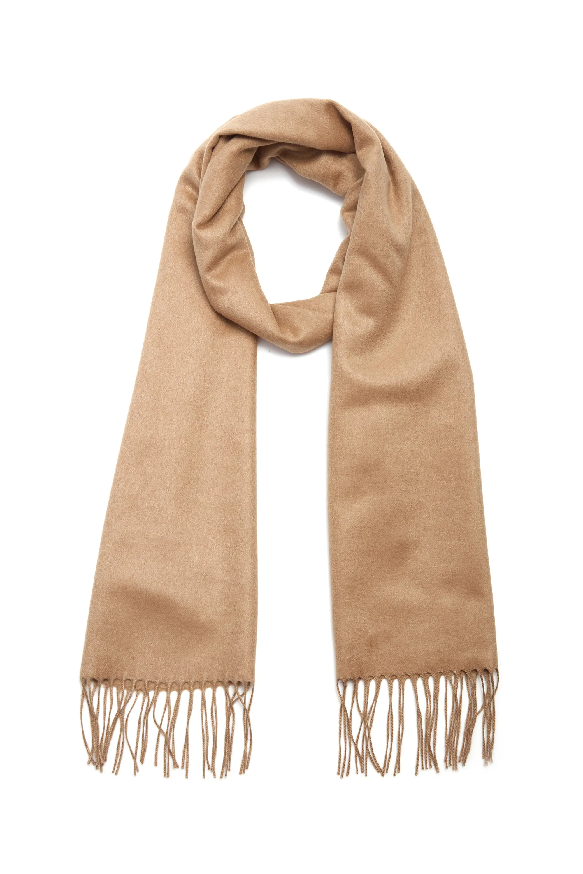 Blaine Fringe Scarf in Camel Silk Cashmere sold by Gabriela Hearst product image thumbnail 2