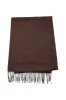 Blaine Fringe Scarf in Chocolate Melange Silk Cashmere sold by Gabriela Hearst