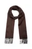 Blaine Fringe Scarf in Chocolate Melange Silk Cashmere sold by Gabriela Hearst
