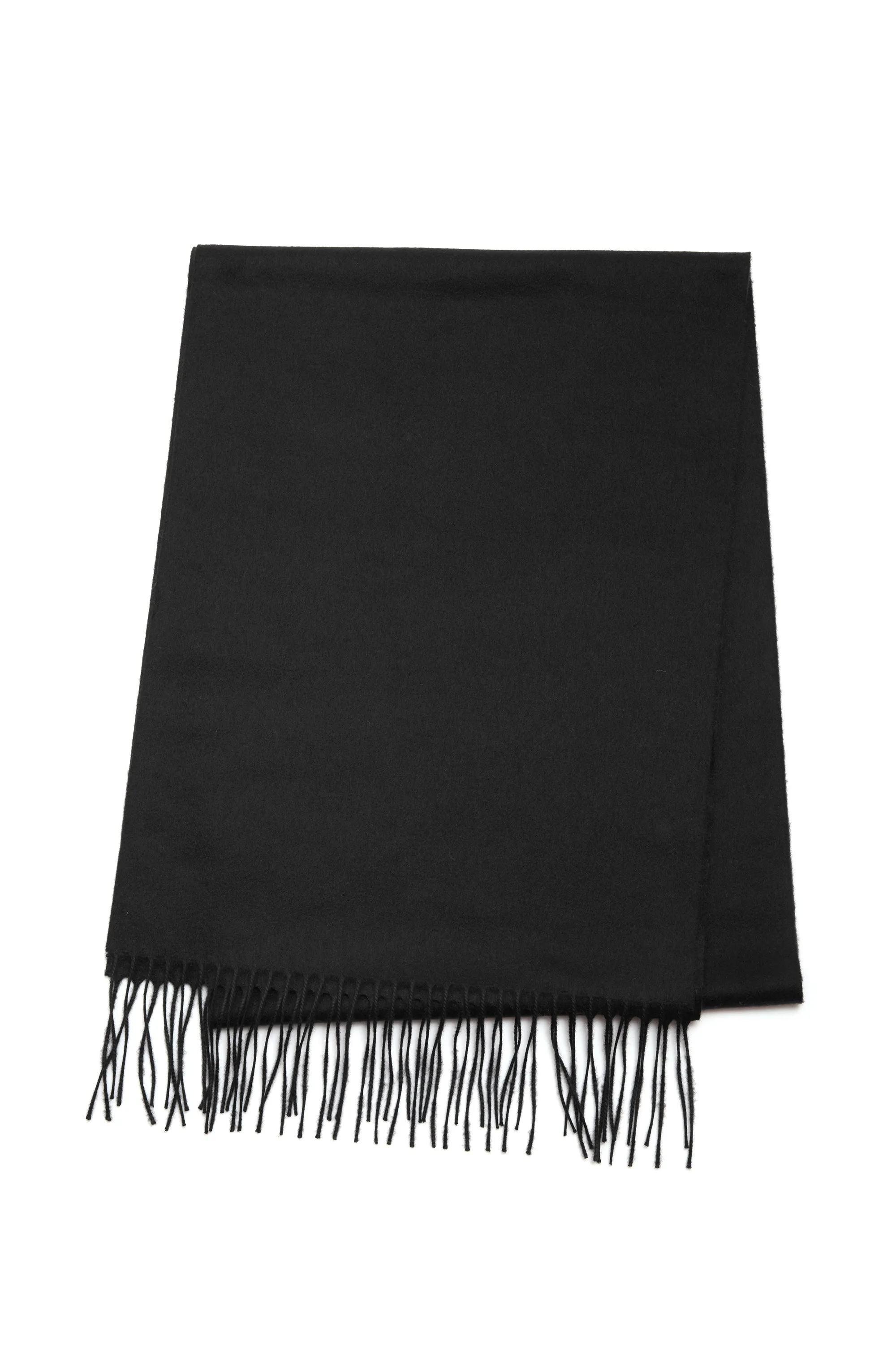 Blaine Fringe Scarf in Black Silk Cashmere sold by Gabriela Hearst