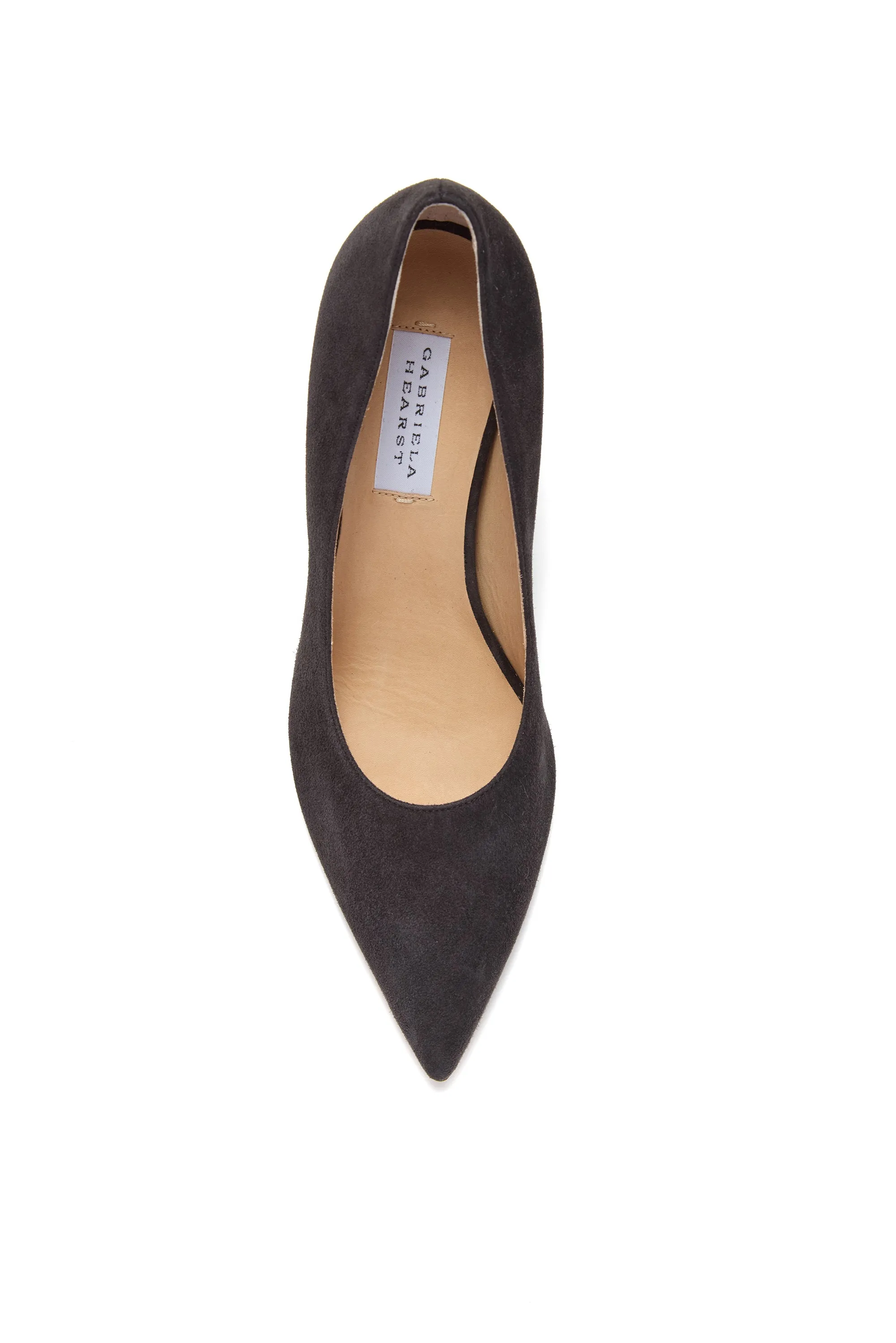 Edwina High Heel Stiletto Pump in Chocolate Suede sold by Gabriela Hearst product image thumbnail 4