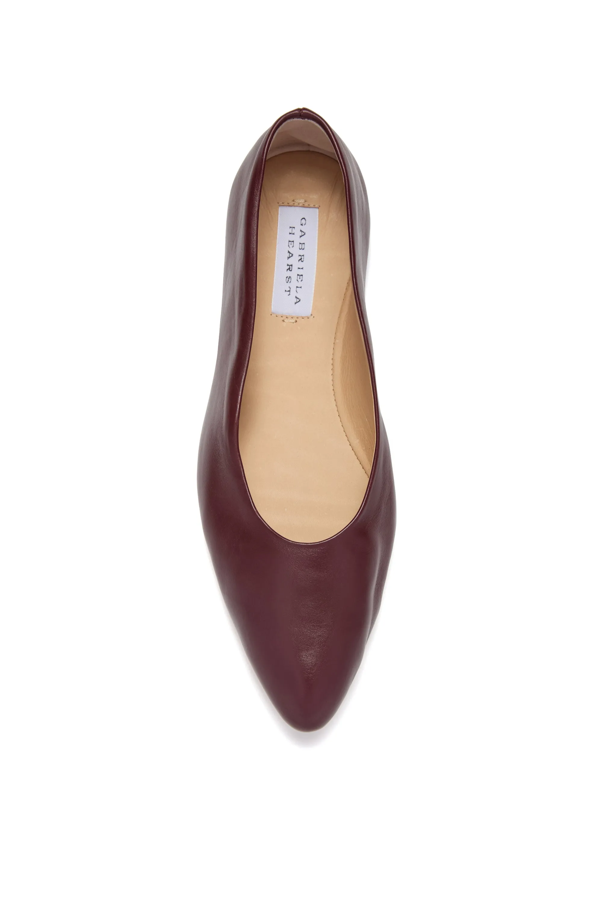 Andre Ballerina Flat Shoe in Bordeaux Leather sold by Gabriela Hearst product image thumbnail 4