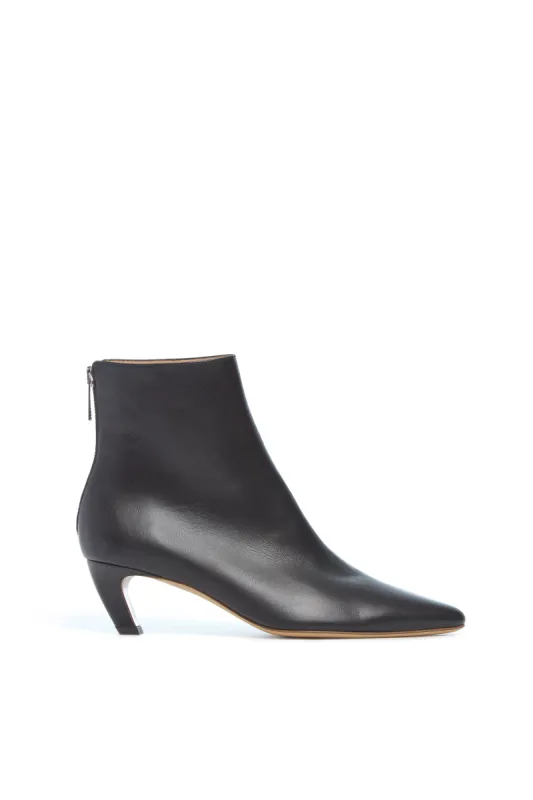 Clayton Ankle Boot in Black Nappa Leather sold by Gabriela Hearst