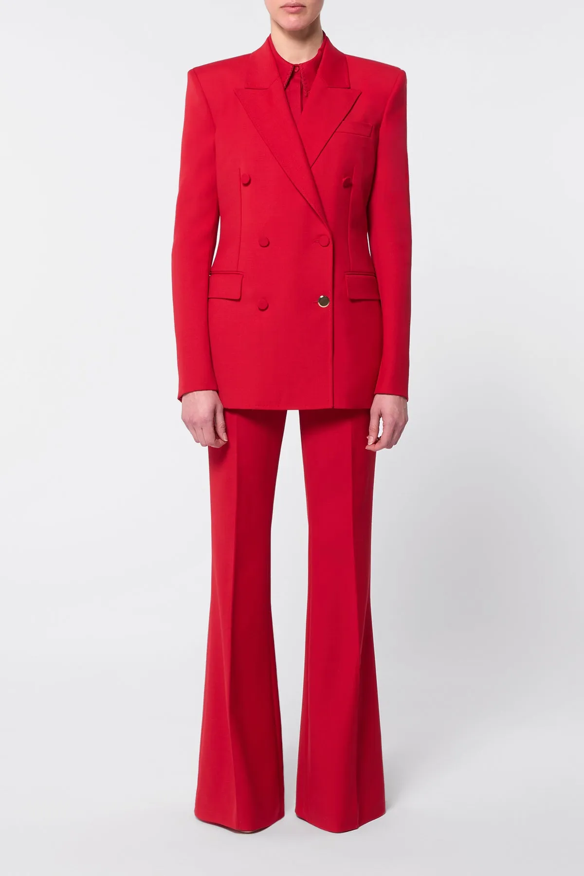 Gavin Blazer in Scarlet Red Sportswear Wool sold by Gabriela Hearst product image thumbnail 2