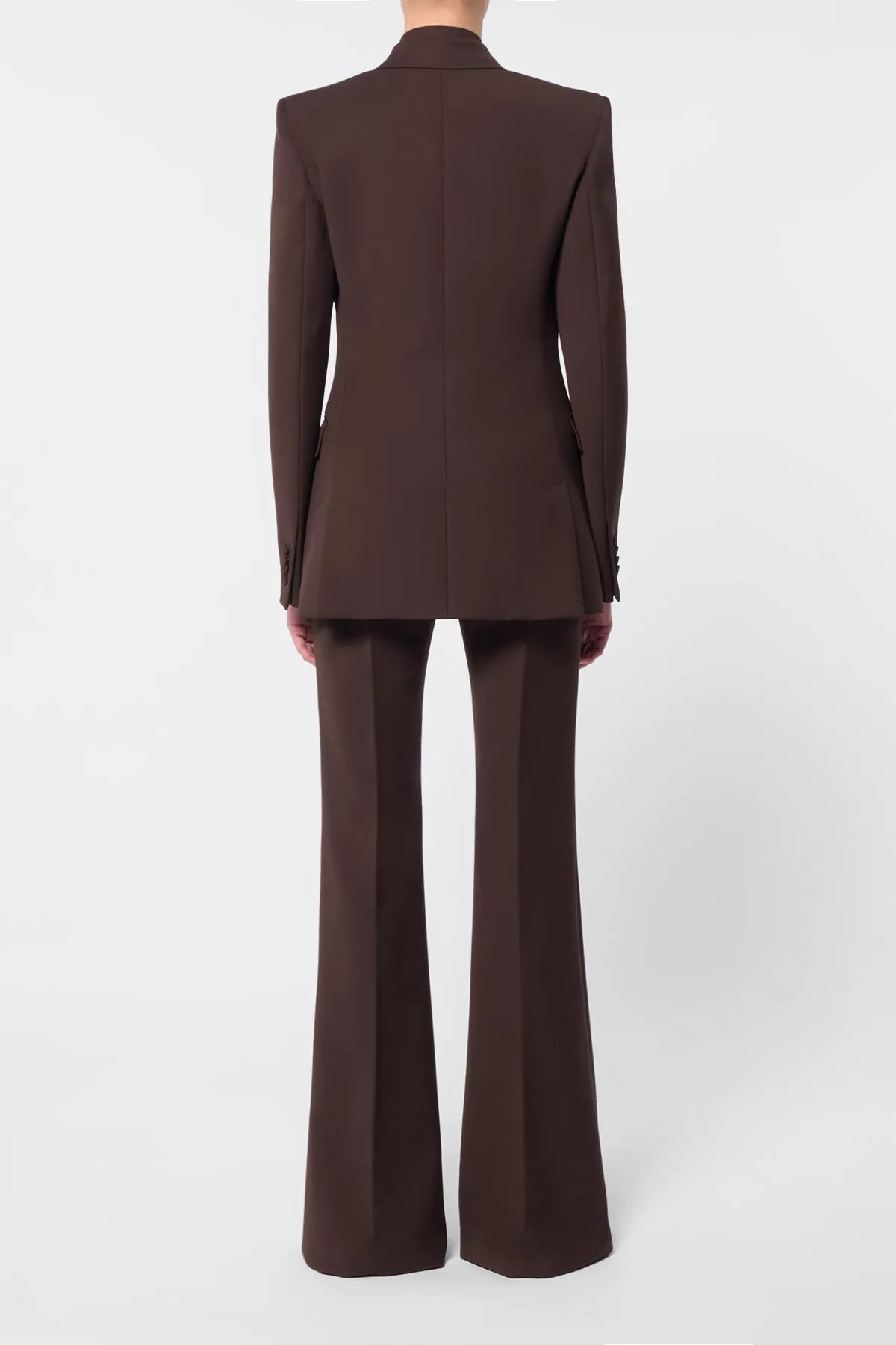 Gavin Blazer in Chocolate Sportswear Wool sold by Gabriela Hearst product image thumbnail 4