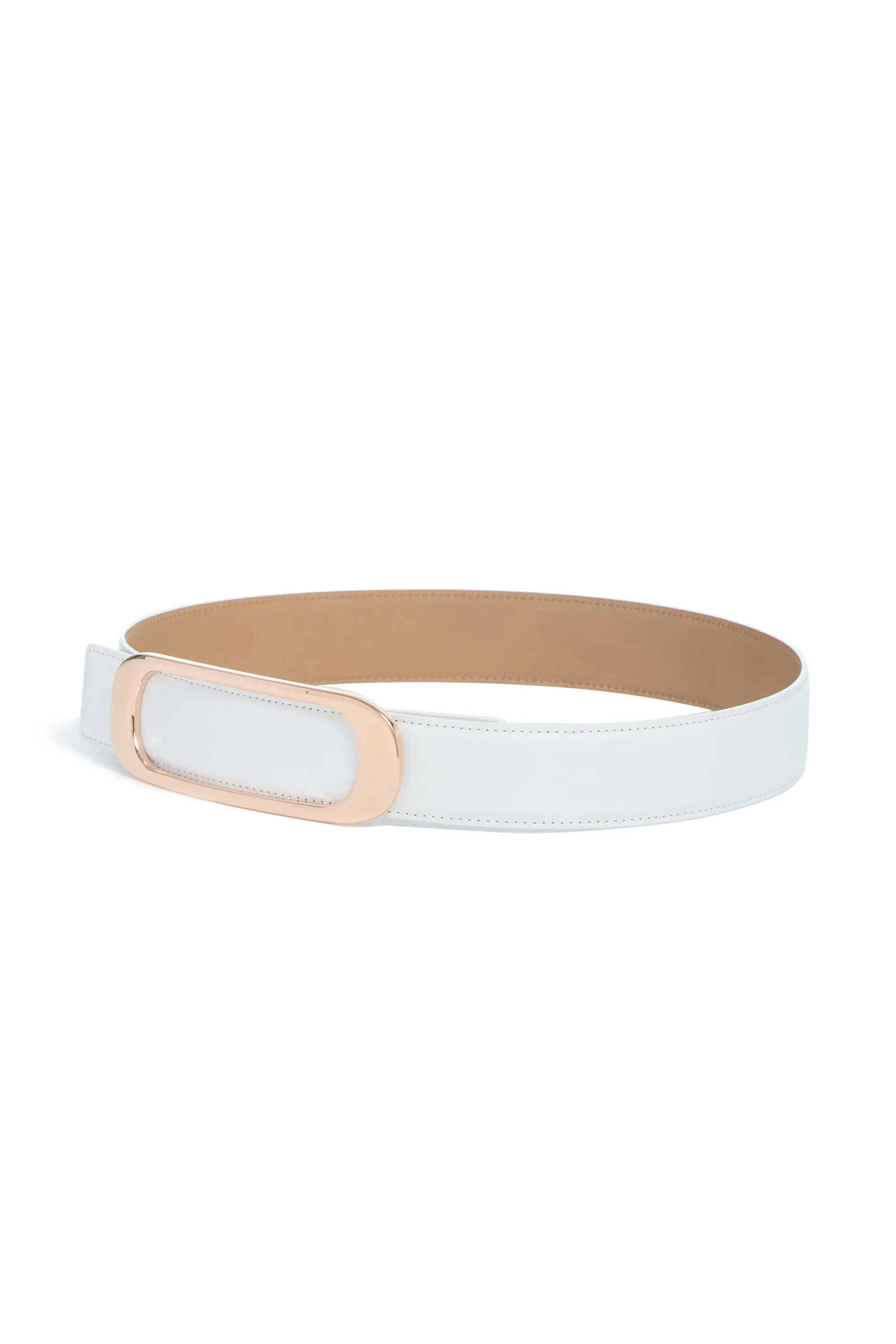 Medium Timon Reversible Belt in Ivory & Nude Leather sold by Gabriela Hearst product image thumbnail 2