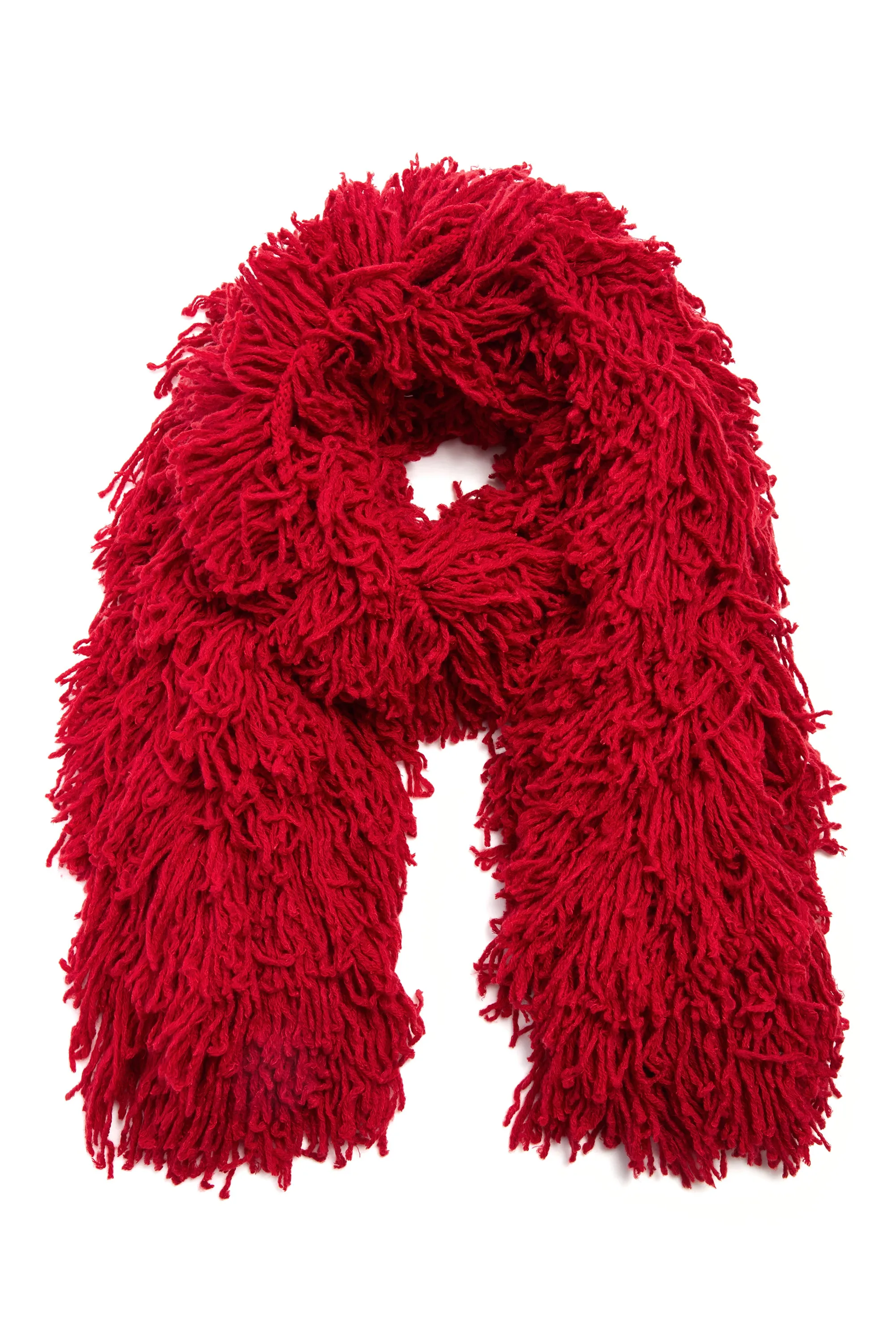 Hargreaves Knit Scarf in Scarlet Red Virgin Wool Cashmere Silk sold by Gabriela Hearst product image thumbnail 3