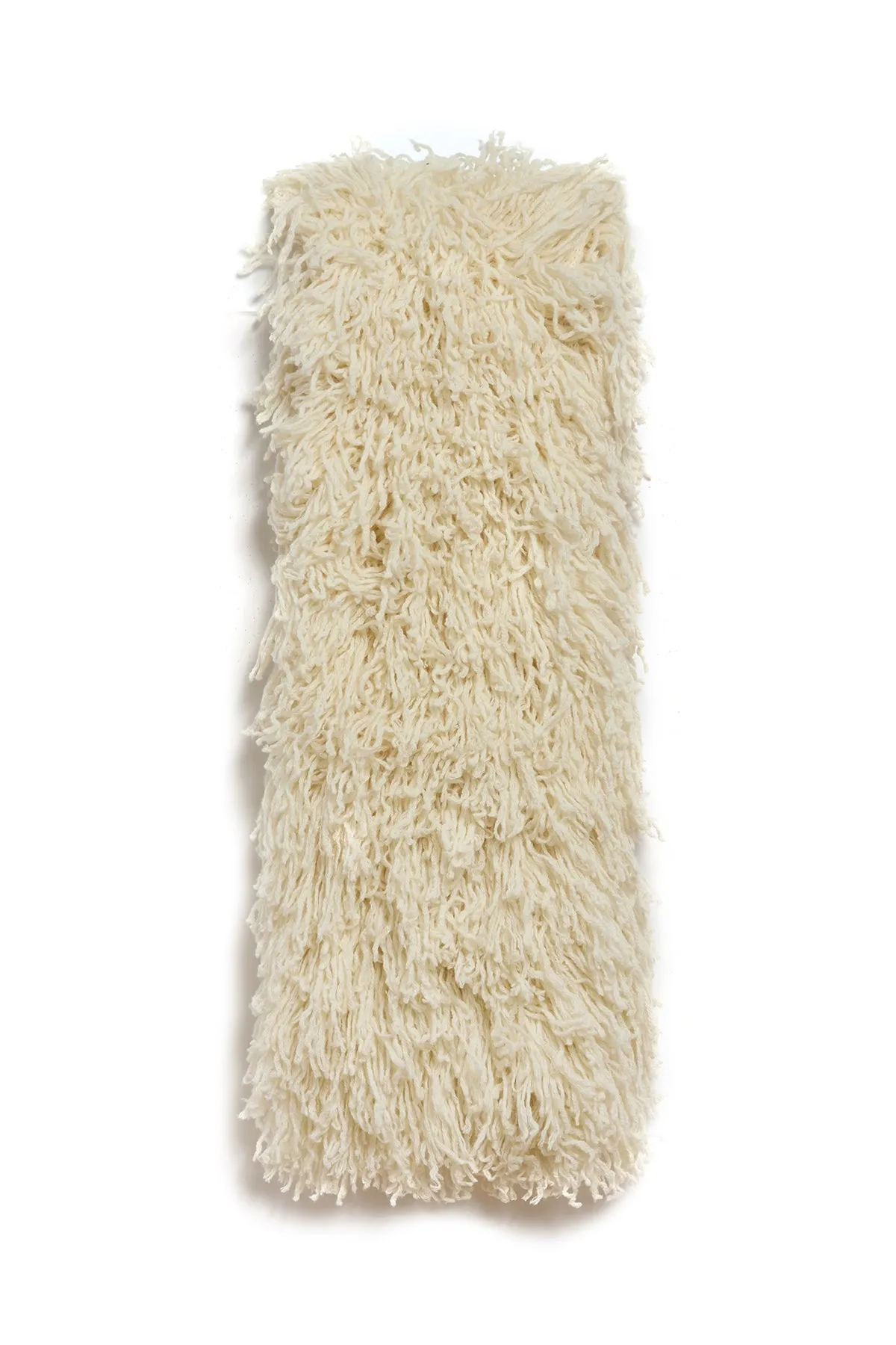 Hargreaves Knit Scarf in Ivory Virgin Wool Cashmere Silk sold by Gabriela Hearst