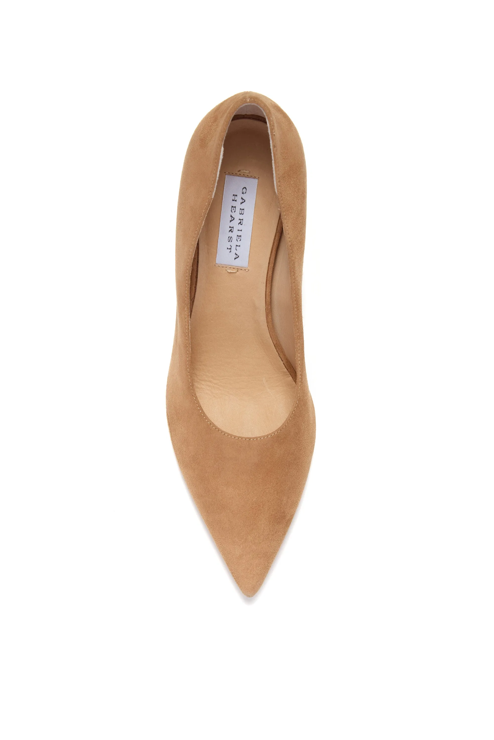 Edwina High Heel Stiletto Pump in Dark Camel Suede sold by Gabriela Hearst product image thumbnail 4