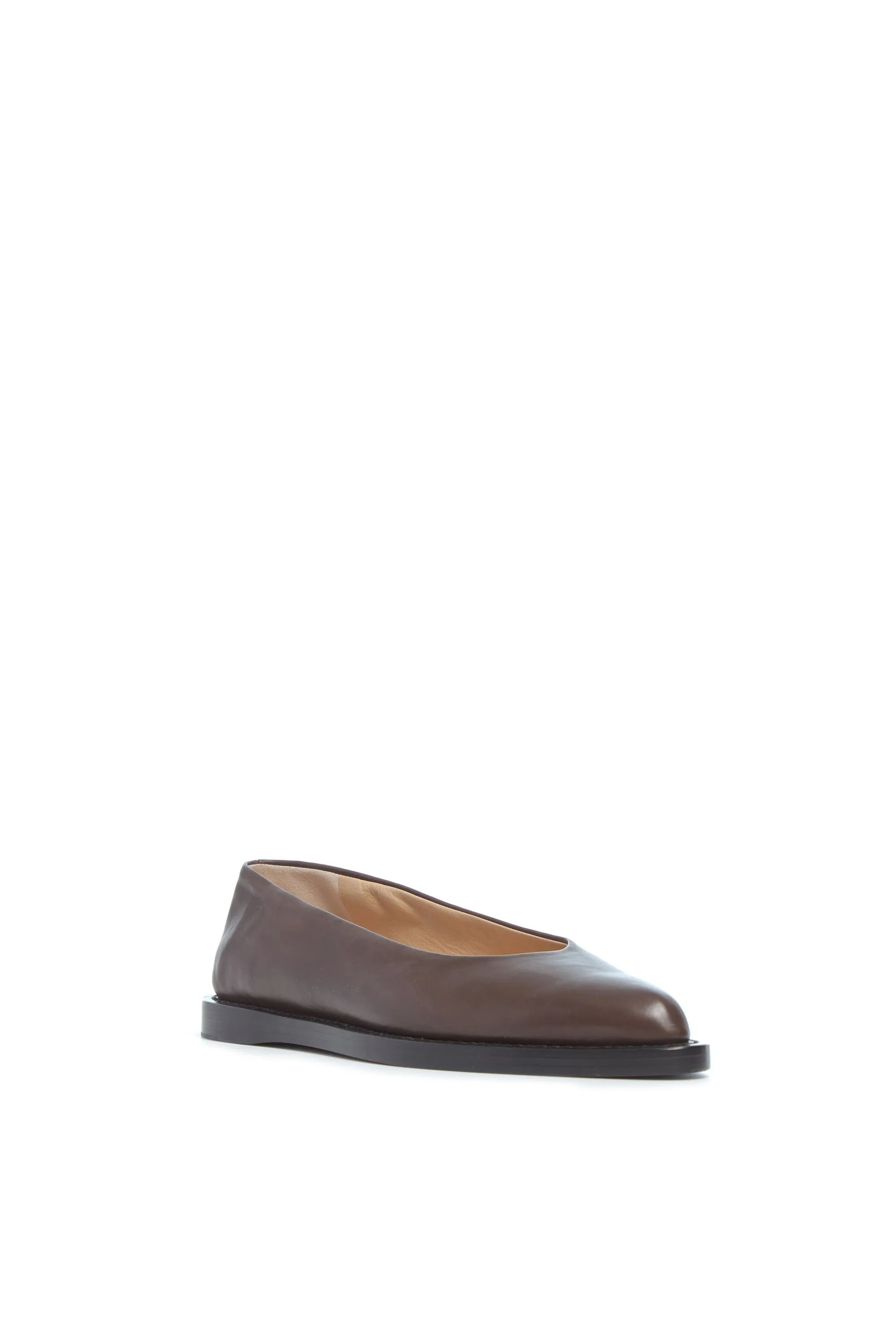 Kati Ballerina Flat Shoe in Chocolate Leather sold by Gabriela Hearst product image thumbnail 2
