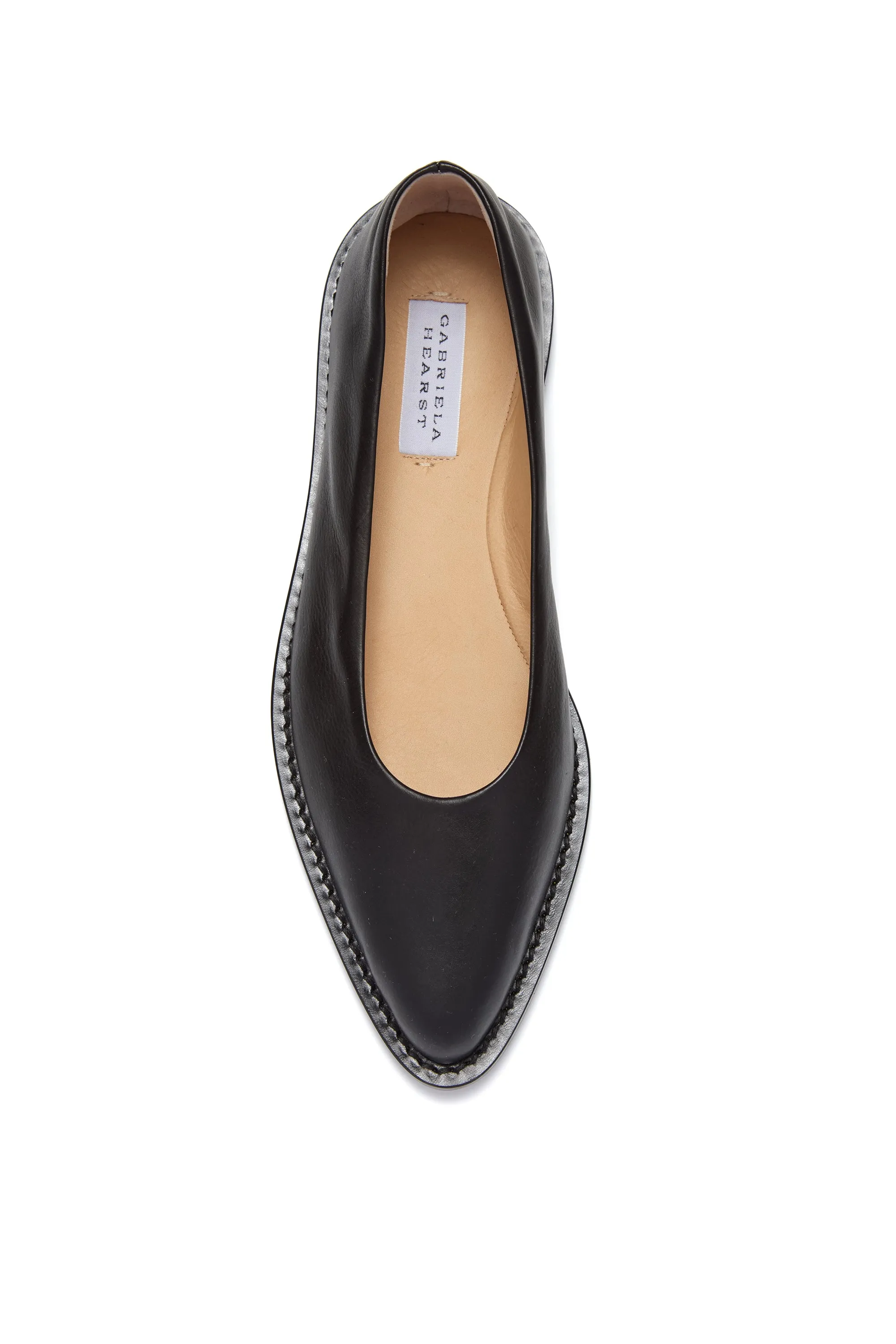 Kati Ballerina Flat Shoe in Black Leather sold by Gabriela Hearst product image thumbnail 4