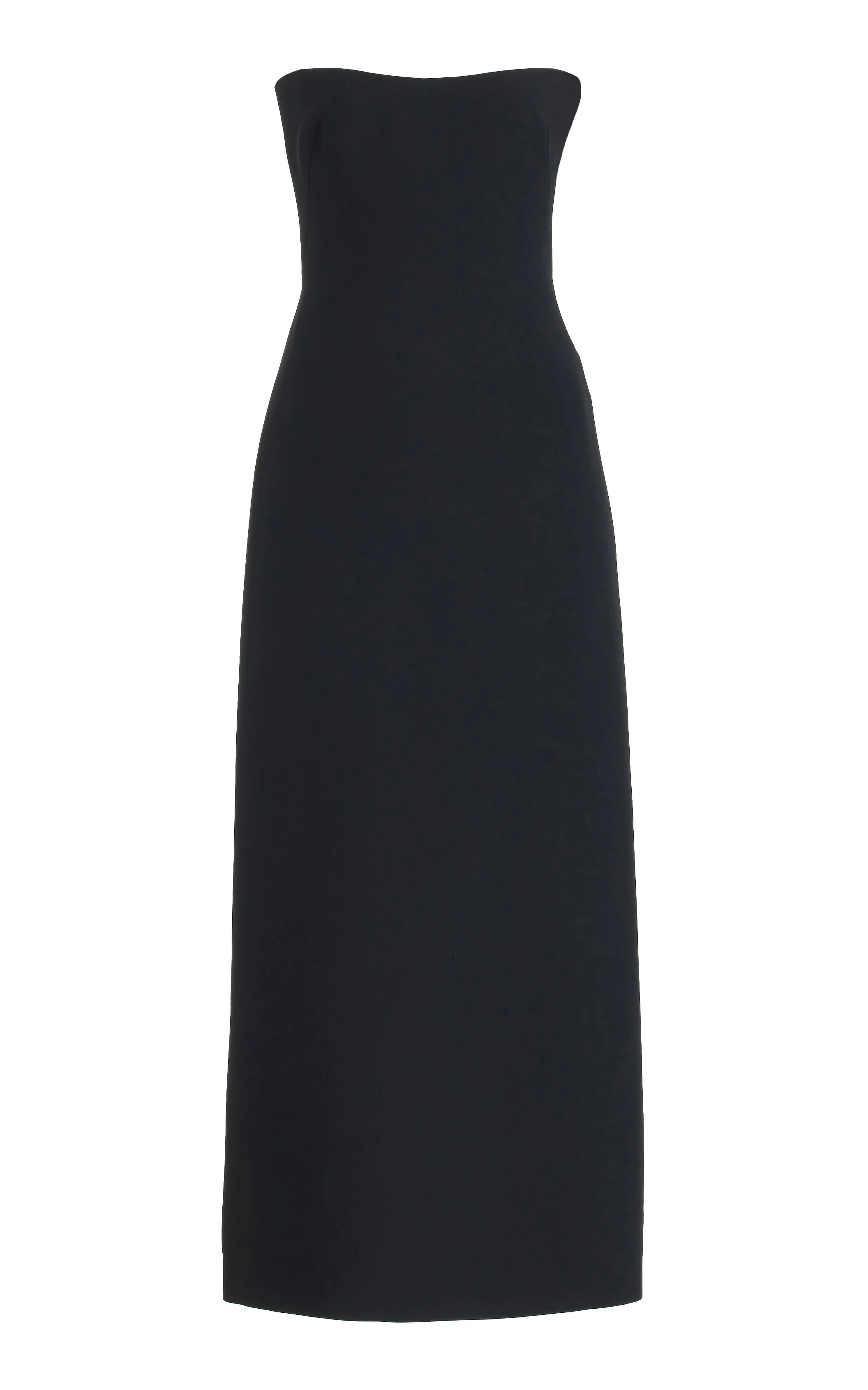 Opus Maxi Dress in Black Wool Silk Cady sold by Gabriela Hearst