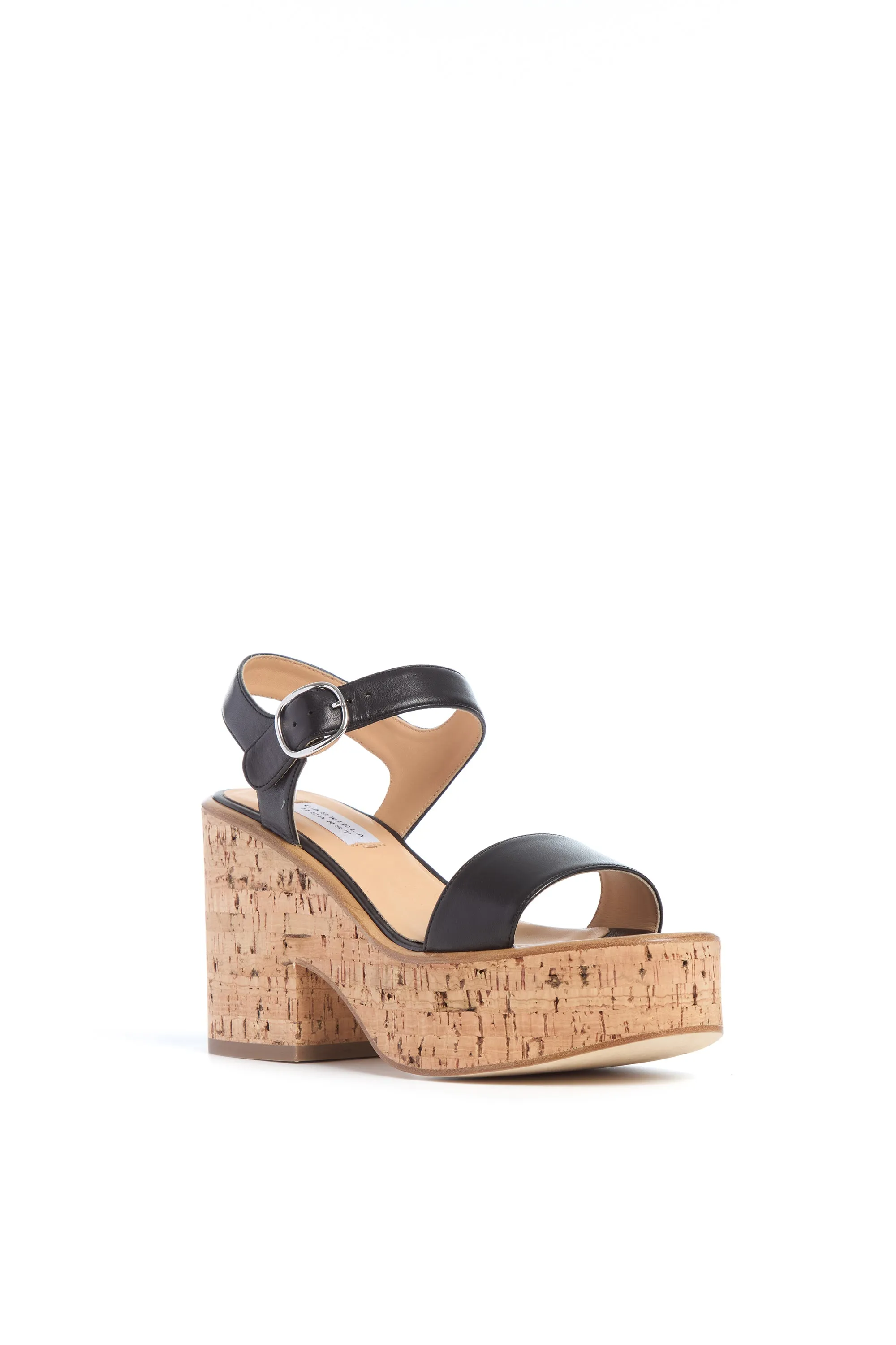 Sardis Platform Sandal in Black Nappa Leather sold by Gabriela Hearst product image thumbnail 2