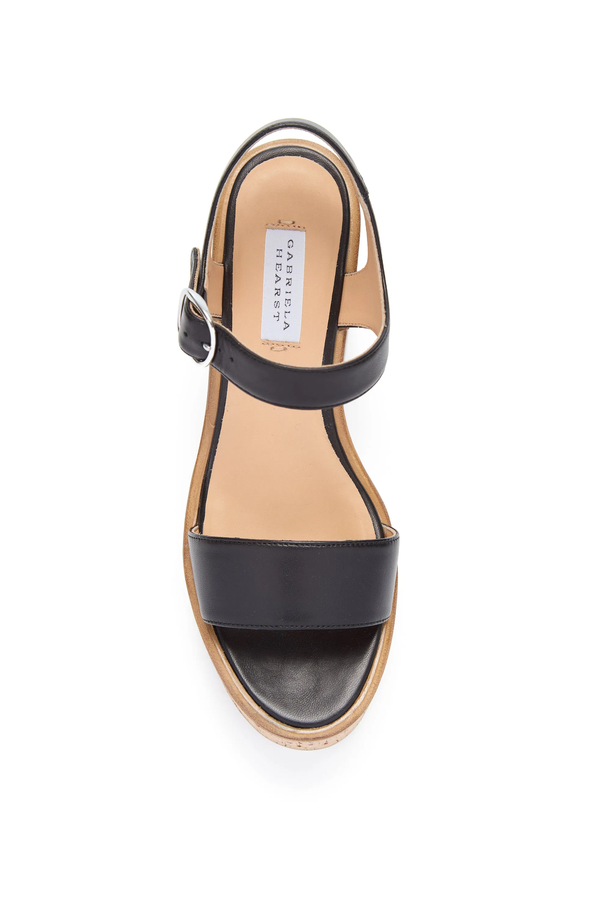 Sardis Platform Sandal in Black Nappa Leather sold by Gabriela Hearst product image thumbnail 4