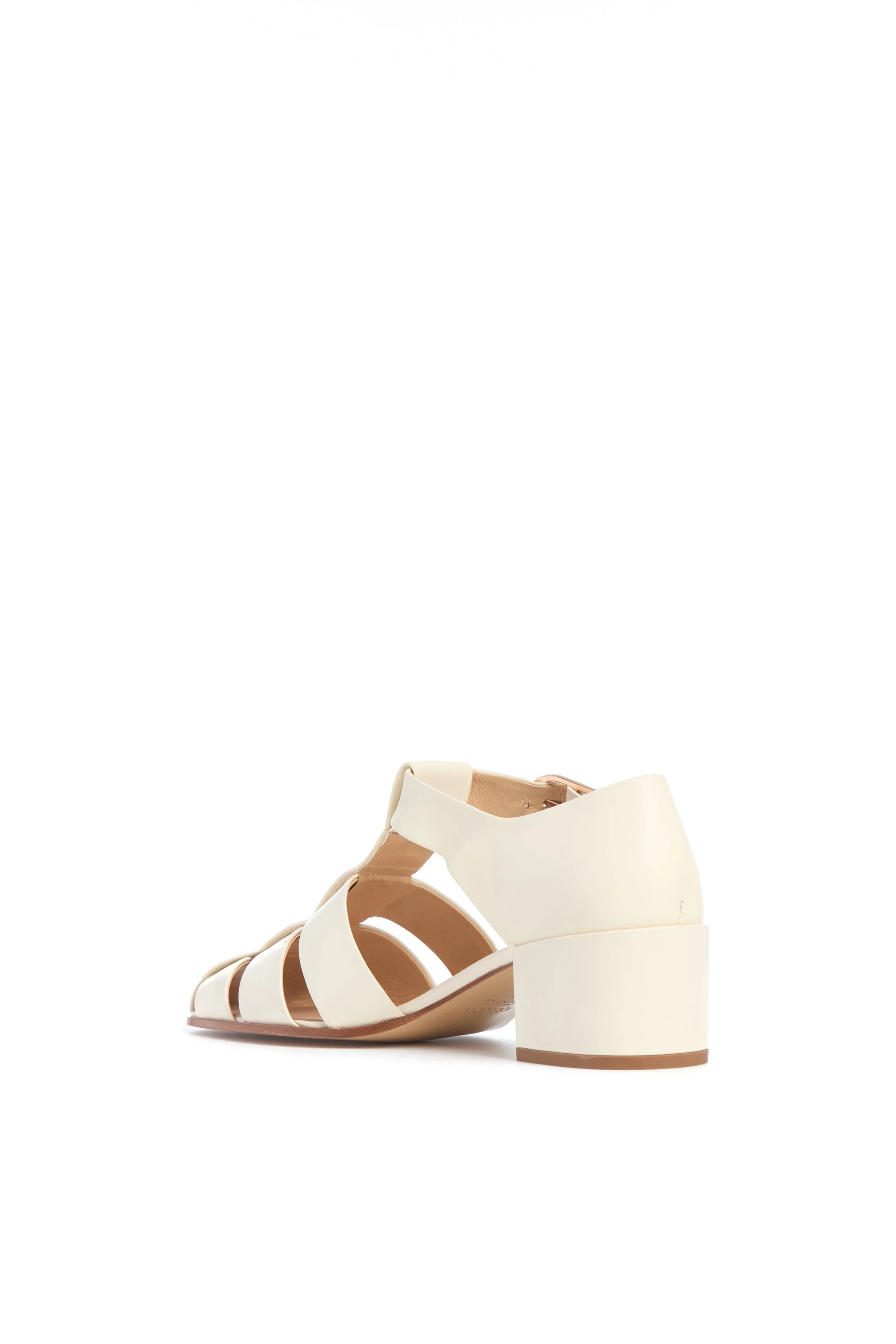 Lyle Block Heel Pump in Cream Nappa Leather sold by Gabriela Hearst product image thumbnail 3