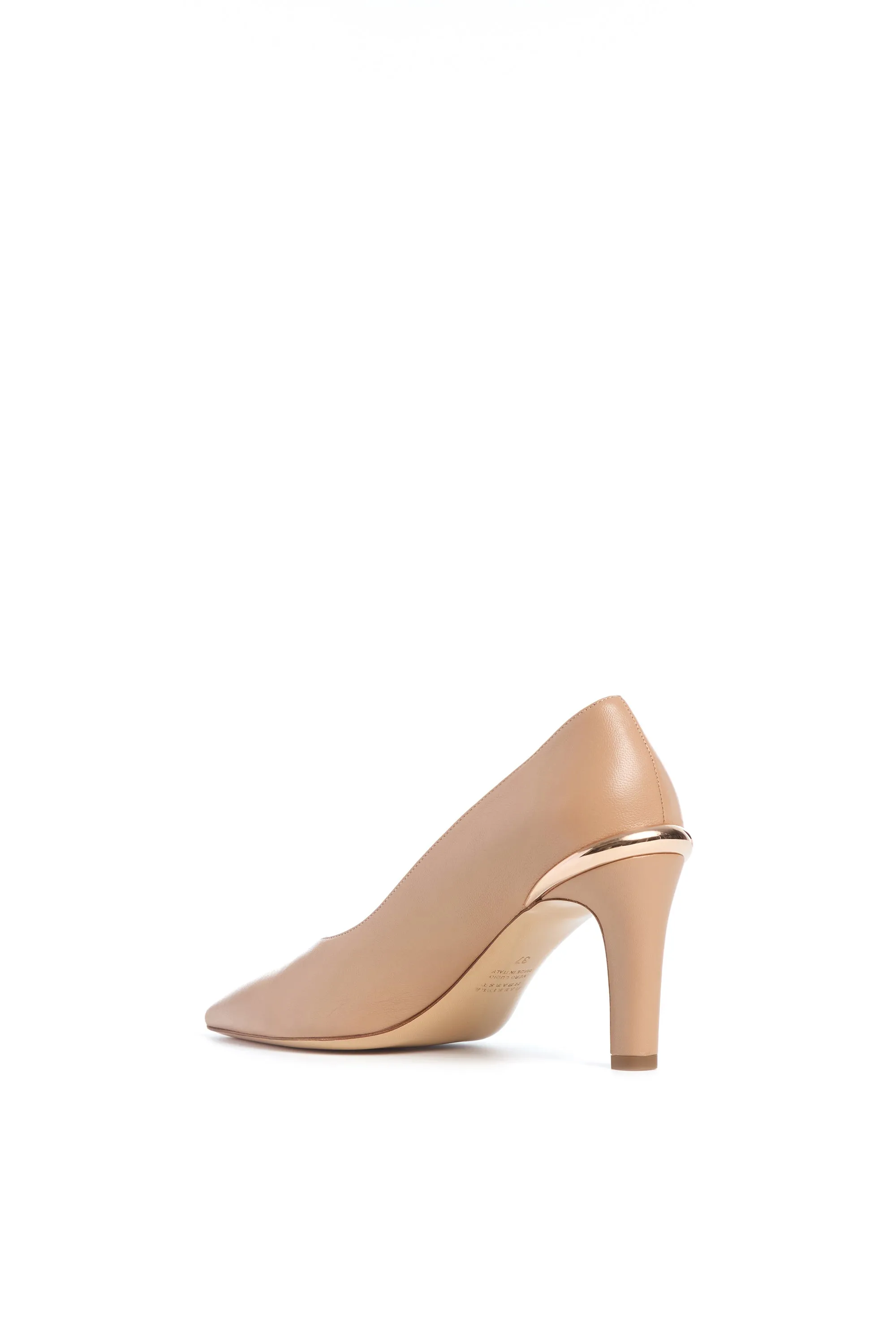 Edwina High Heel Stiletto Pump in Nude Nappa Leather sold by Gabriela Hearst product image thumbnail 3