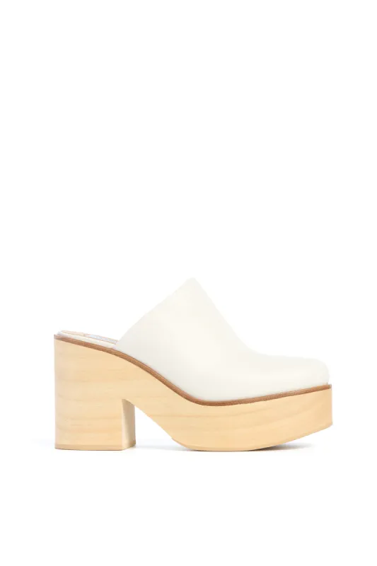 Blake Platform Mule in Ivory Leather sold by Gabriela Hearst
