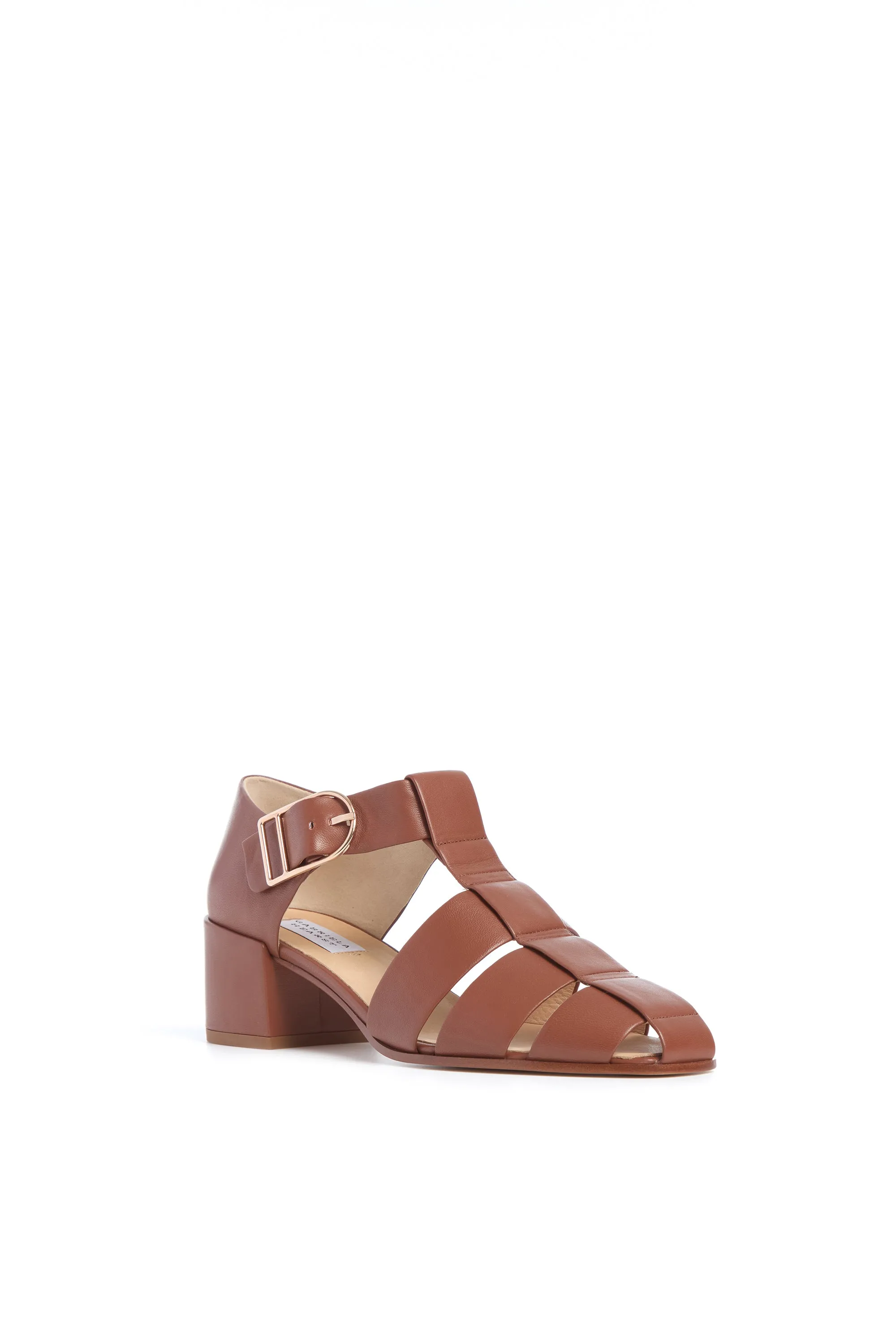 Lyle Block Heel Pump in Cognac Nappa Leather sold by Gabriela Hearst product image thumbnail 2