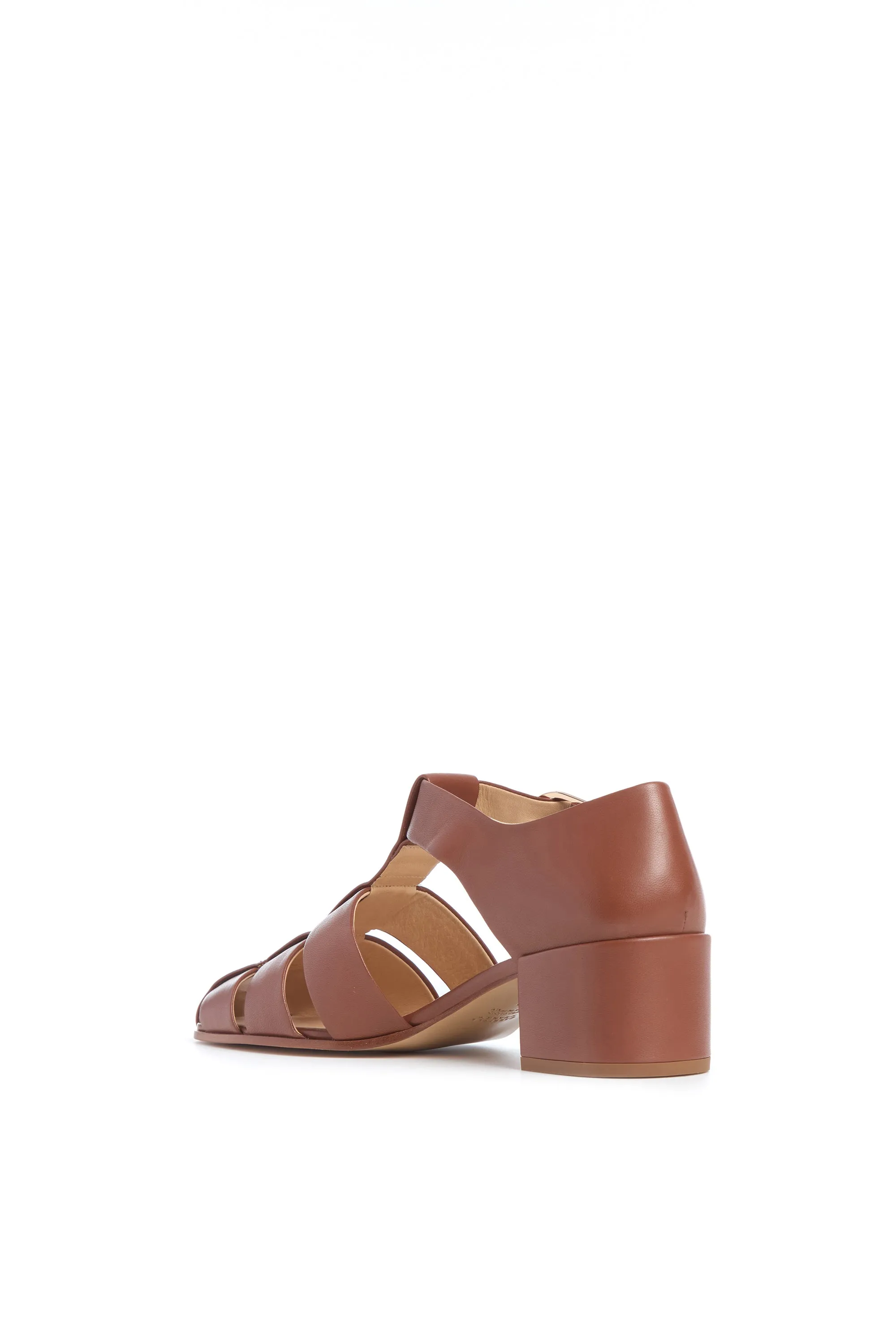 Lyle Block Heel Pump in Cognac Nappa Leather sold by Gabriela Hearst product image thumbnail 3