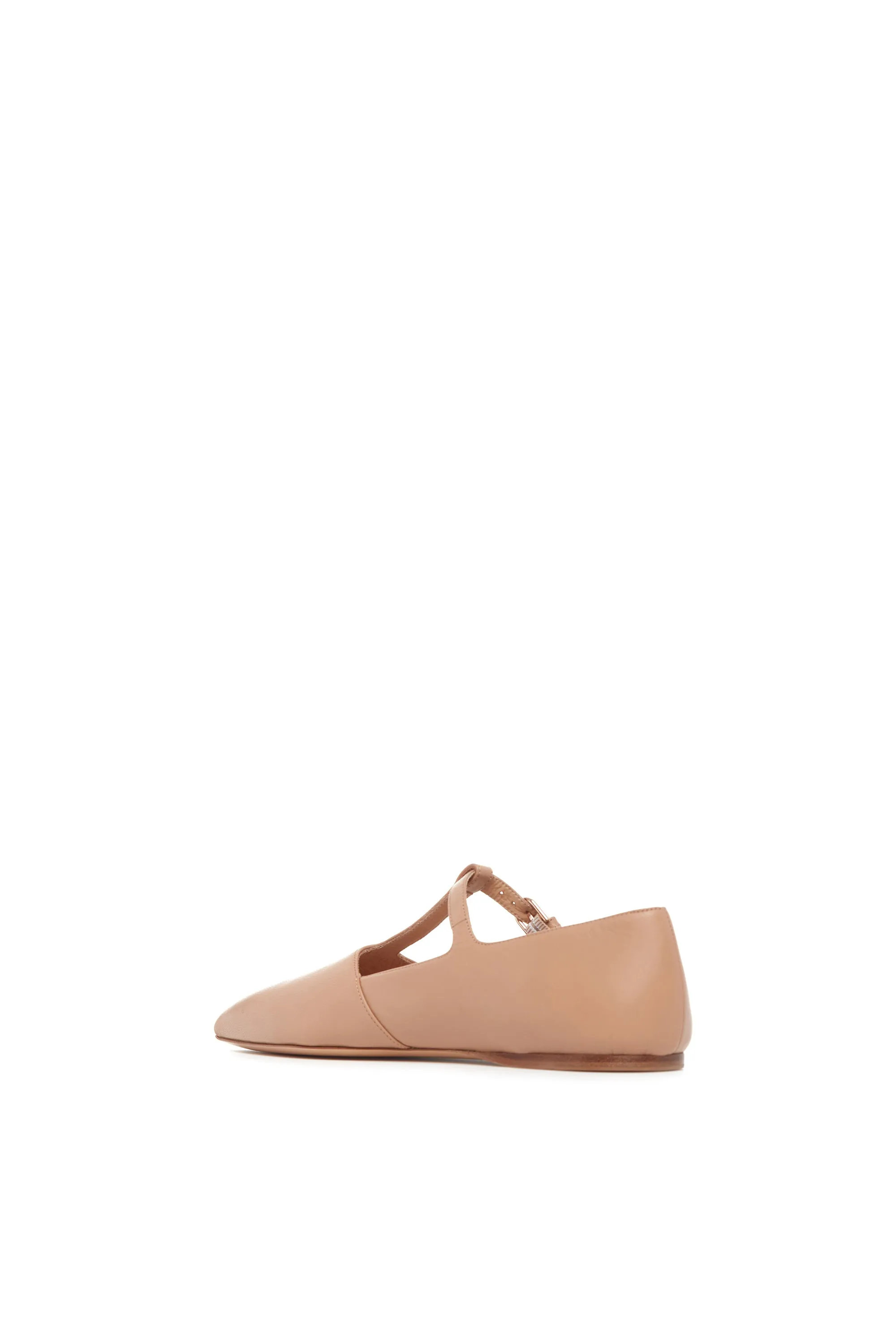 Lola Ballerina Flat Shoe in Dark Camel Nappa Leather sold by Gabriela Hearst product image thumbnail 3
