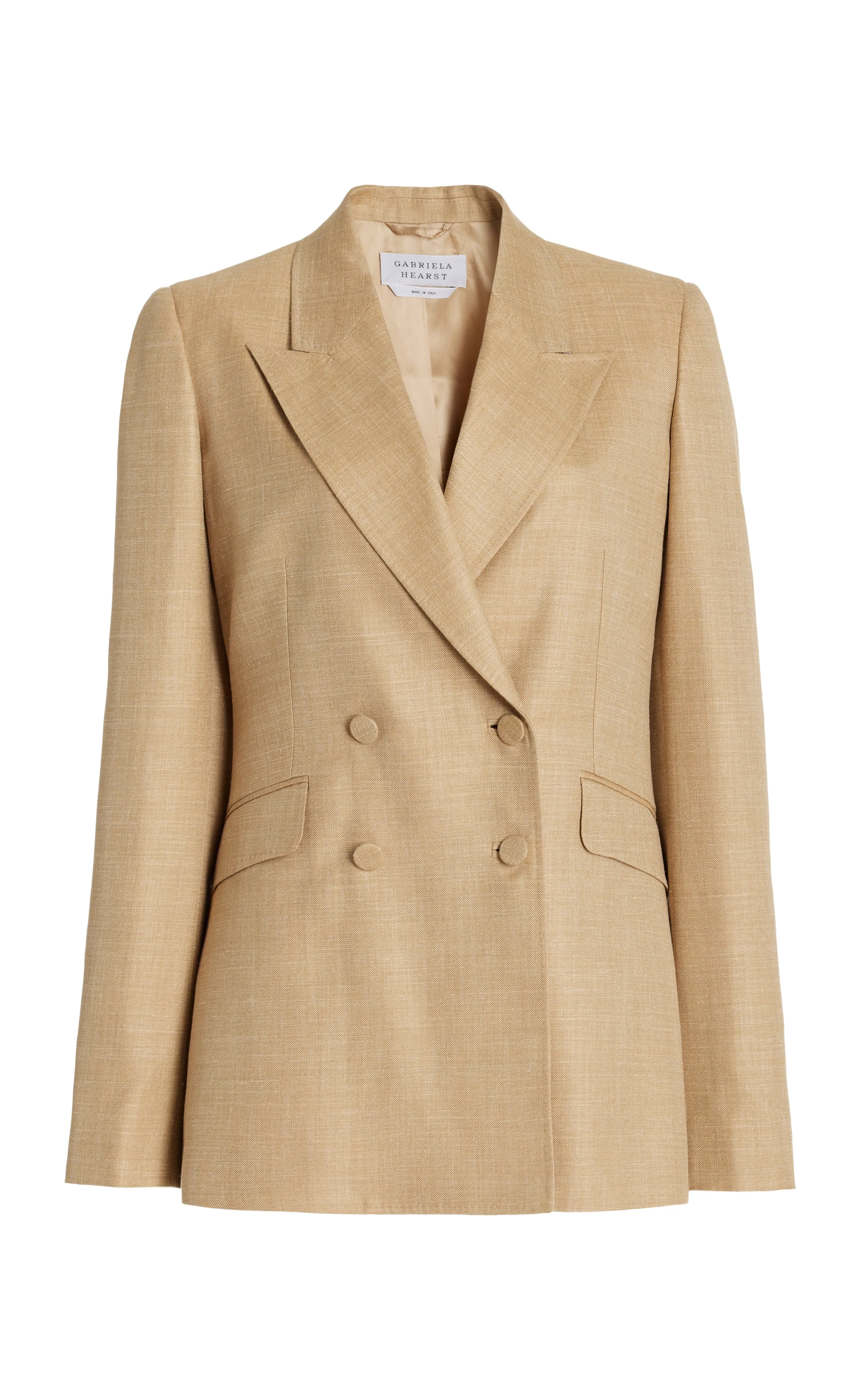 Stephanie Blazer in Hay Virgin Wool and Silk Linen sold by Gabriela Hearst