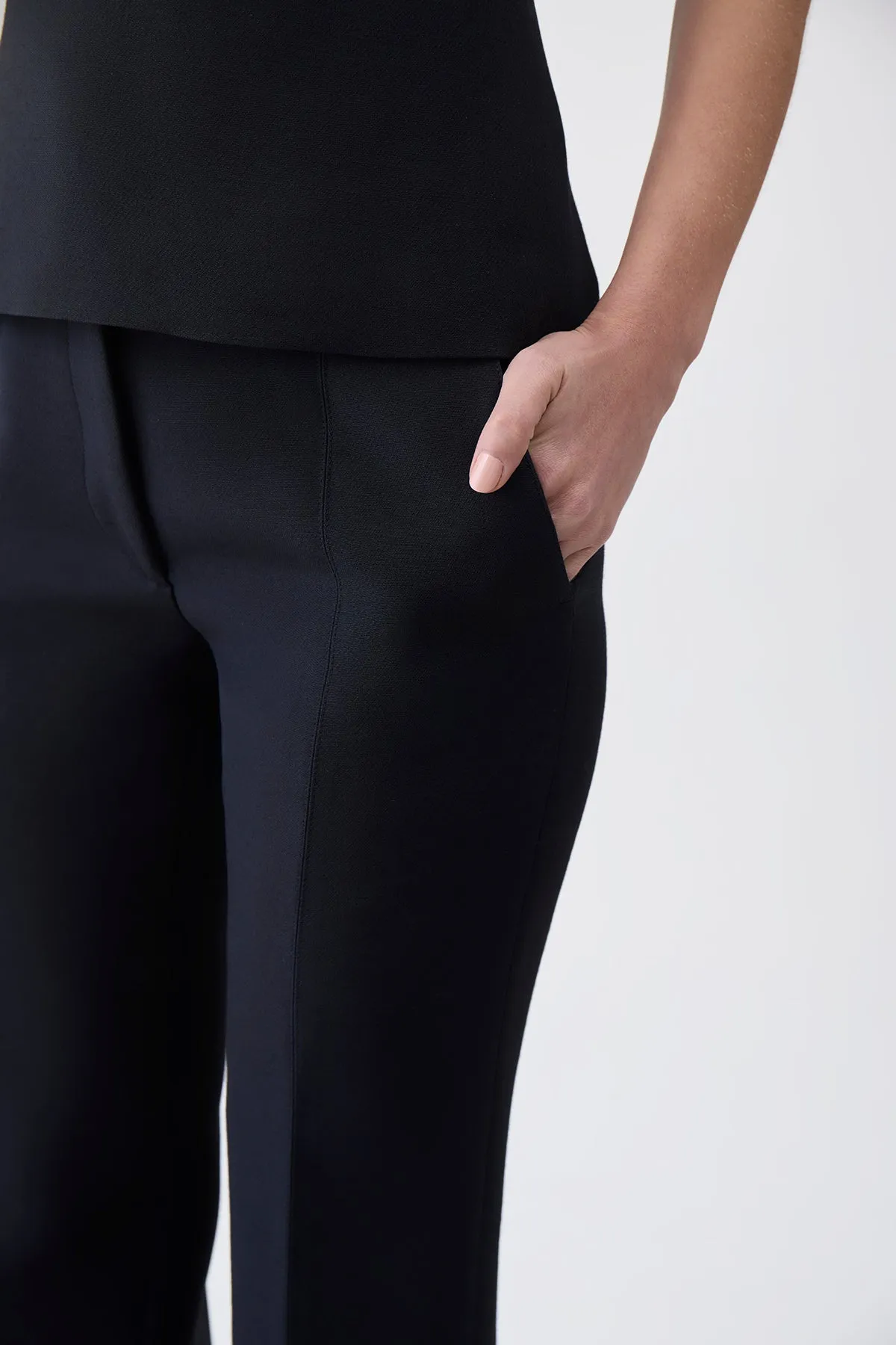 Rhein Pant in Black Wool Silk Cady sold by Gabriela Hearst product image thumbnail 5