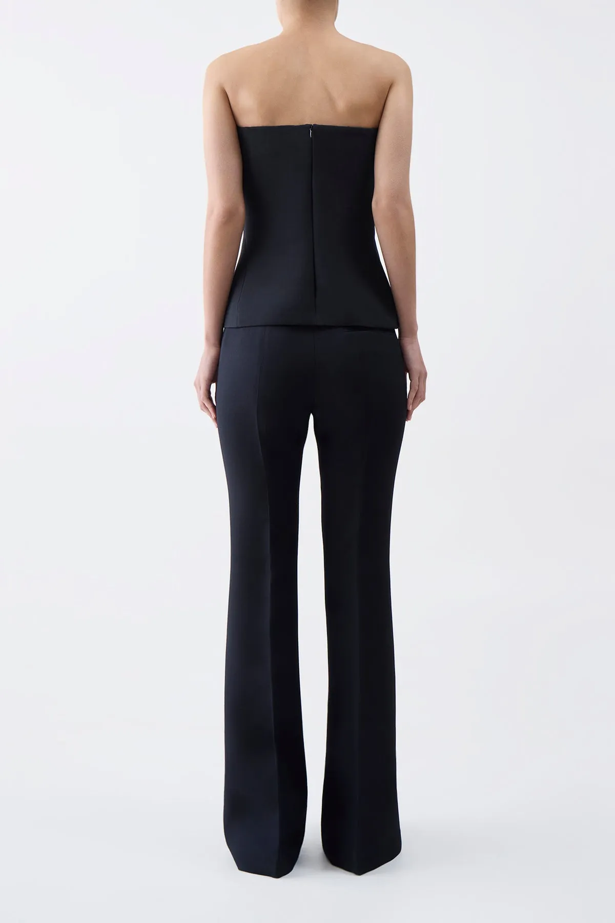 Rhein Pant in Black Wool Silk Cady sold by Gabriela Hearst product image thumbnail 4