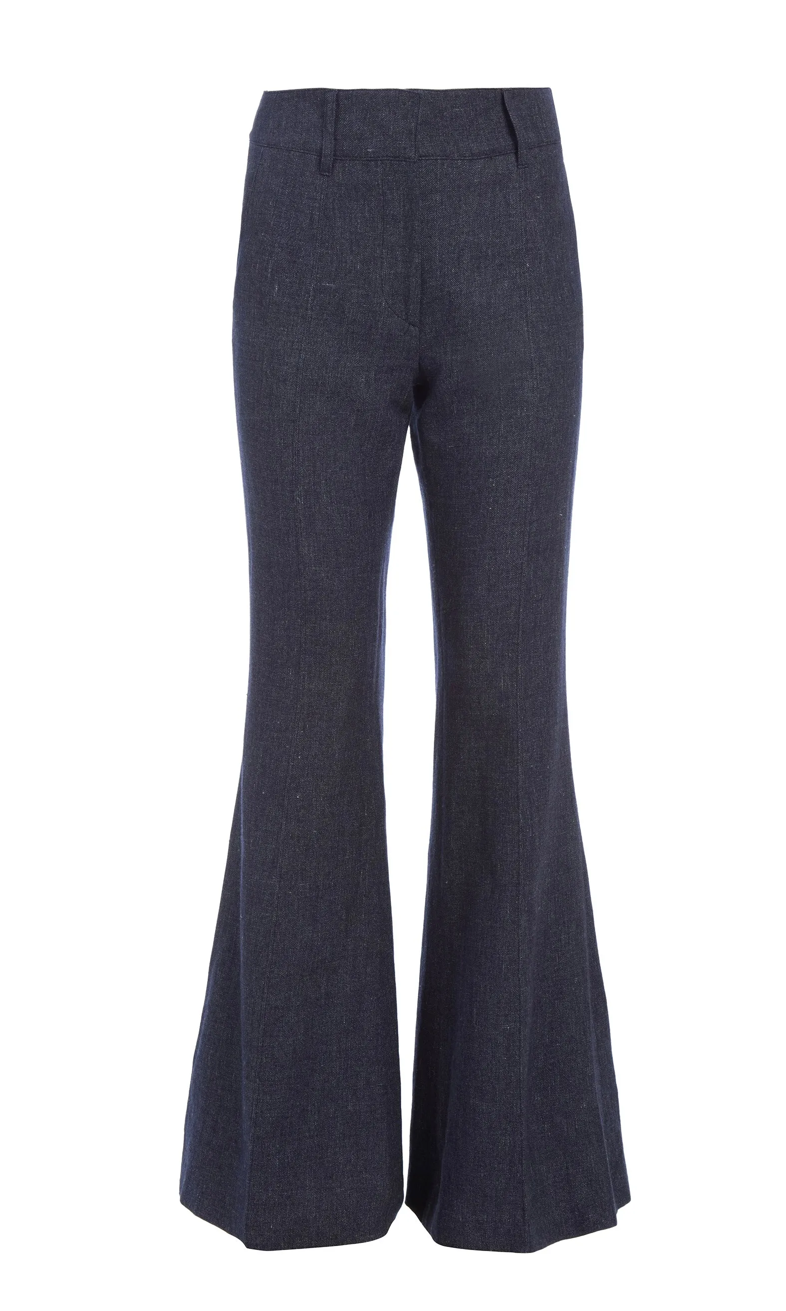 Rhein Pant in Navy Linen Virgin Wool sold by Gabriela Hearst