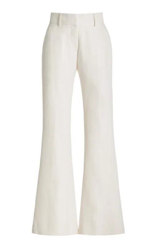 Rhein Pant in Ivory Linen Virgin Wool sold by Gabriela Hearst