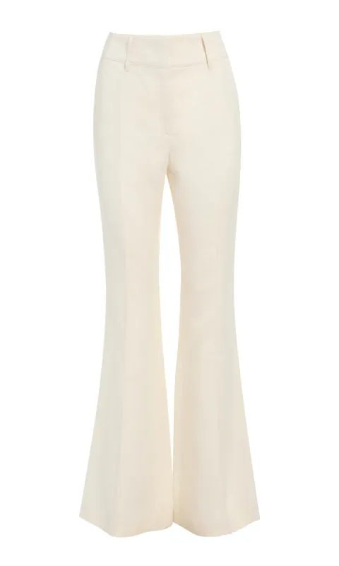Rhein Pant in Ivory Textured Linen made by Gabriela Hearst