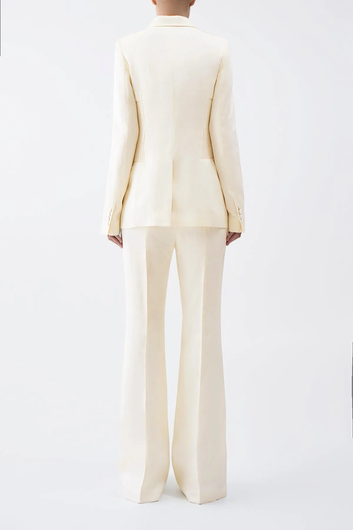 Rhein Pant in Ivory Textured Linen sold by Gabriela Hearst product image thumbnail 5